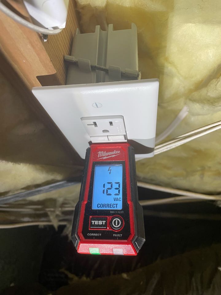 New gfci receptacle in the crawl space for a future dehumidifier!