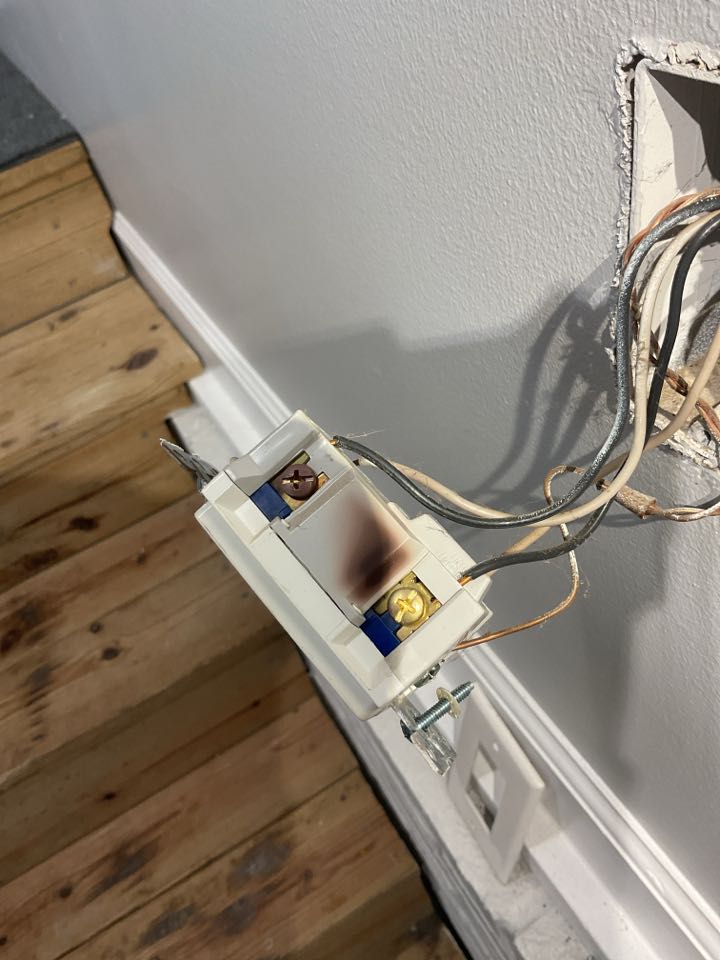 Today we caught an old hot GFCI receptacle before it became a bigger issue!