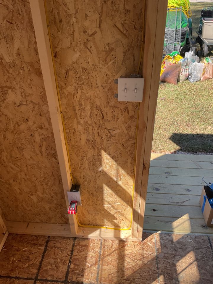 Wired up a customer’s shed today!