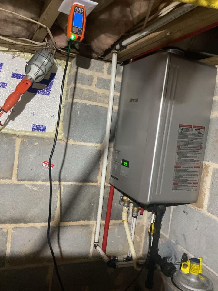 Install receptacle for hot water 
