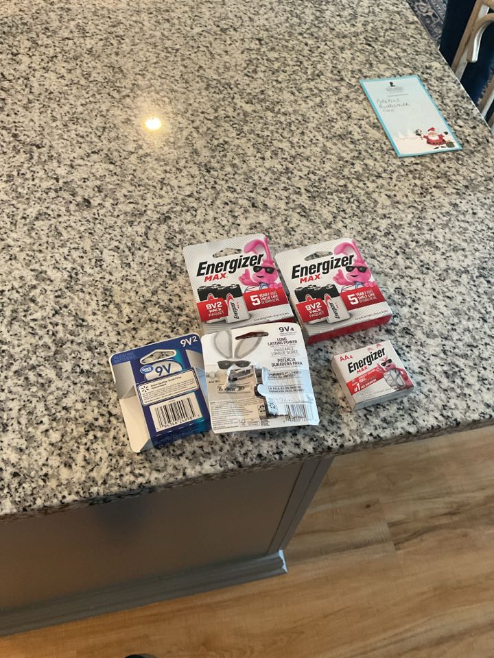 Replace smoke detector, batteries, troubleshoot and repair kitchen lights