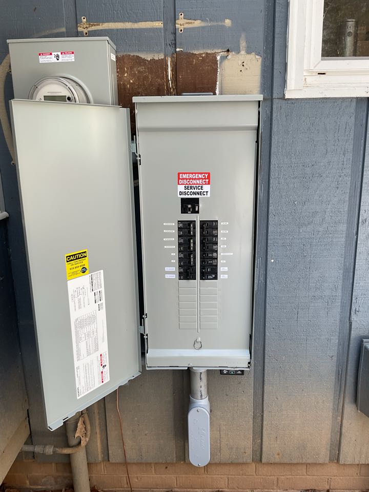 Install EV charger and upgrade service