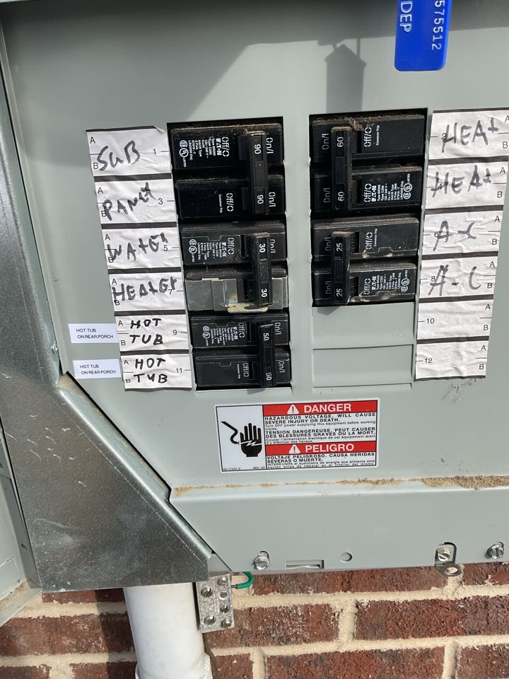 Install new circuit for hot tub