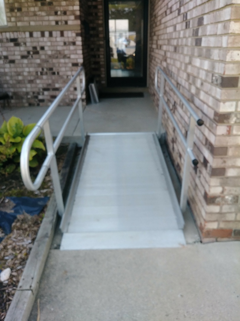 Install ramp and 5 feet folding ramp