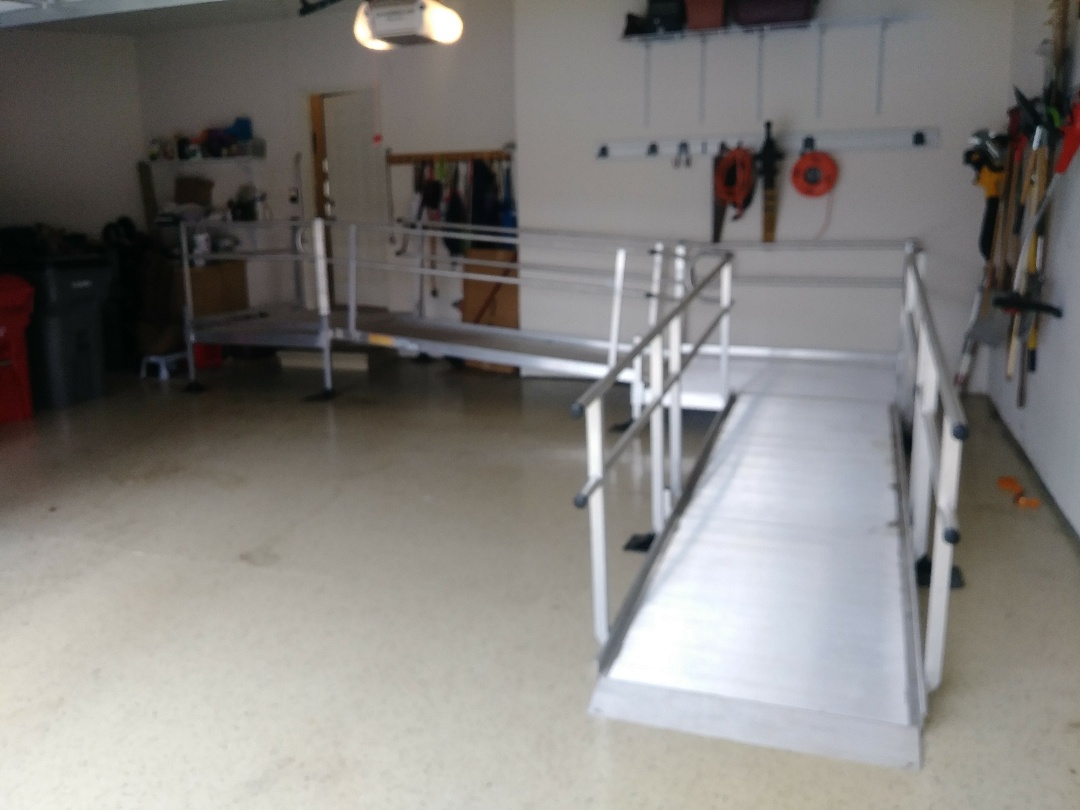Install ramp,also grab bars