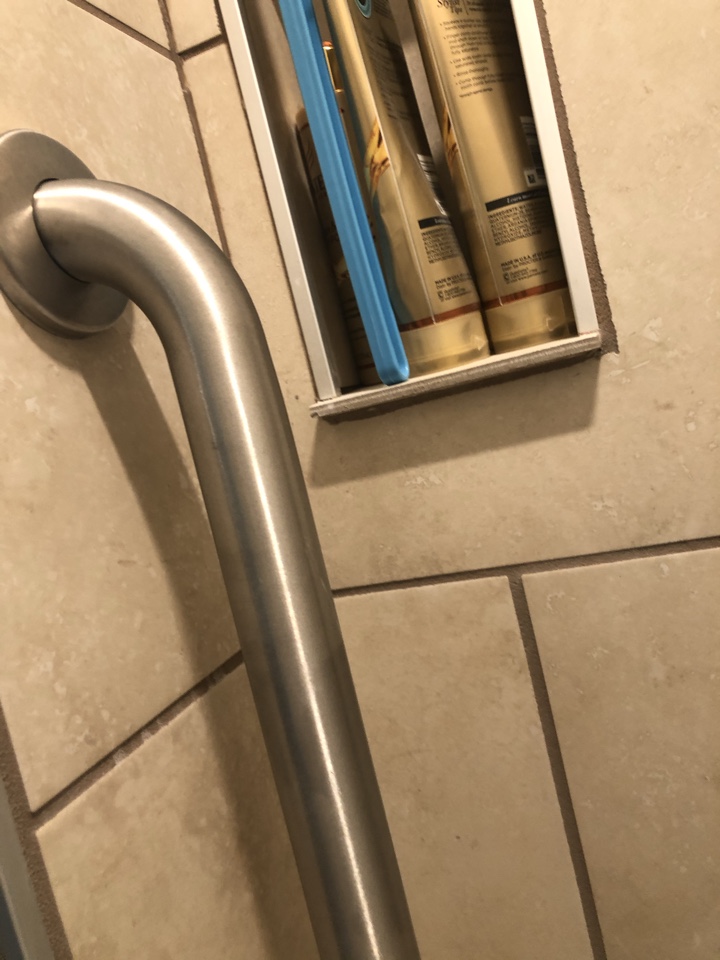 Installed grab bars