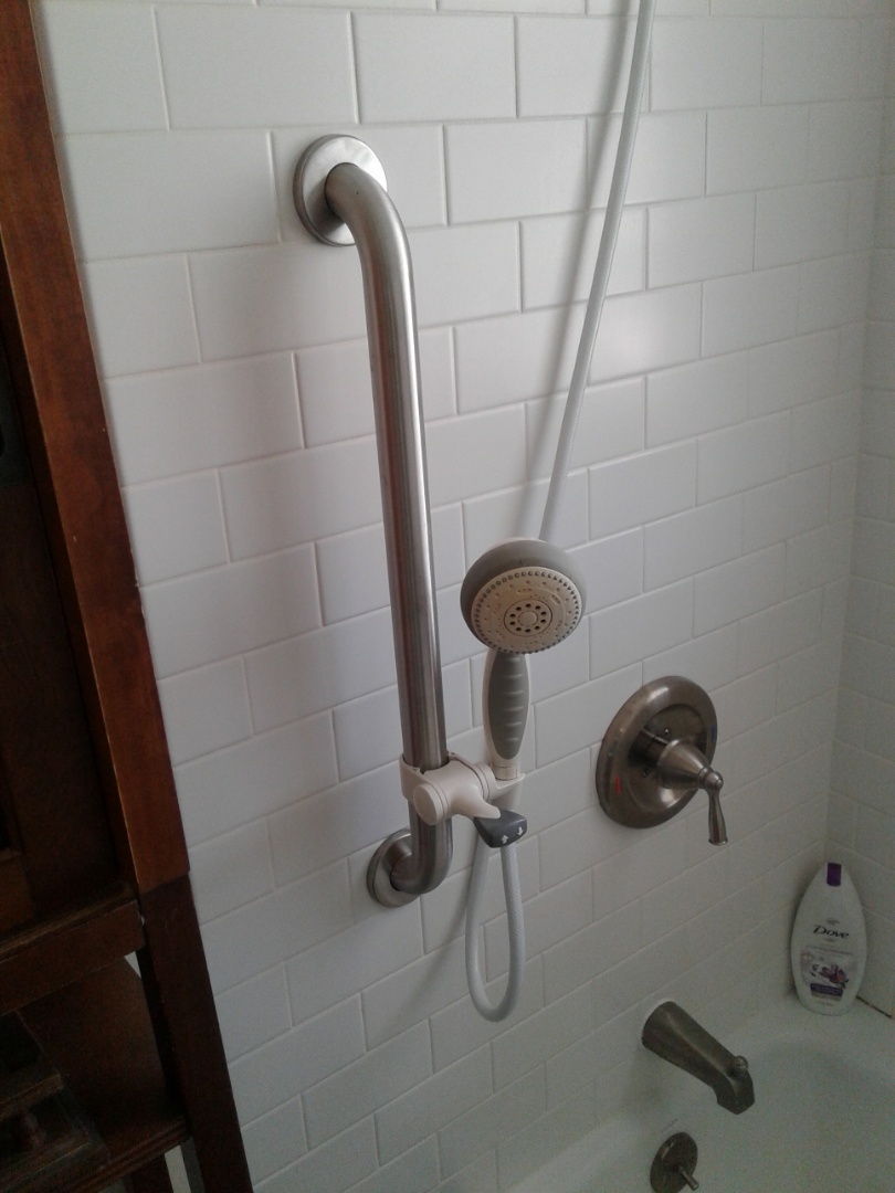 Install two 24-inch grab bars.