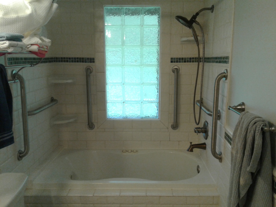 Install grab bars in bathroom