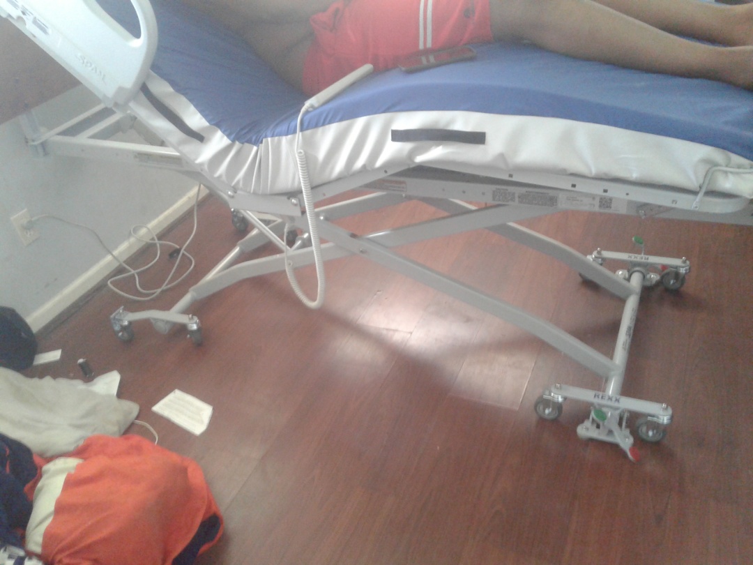 Deliver and install Rex hospital bed