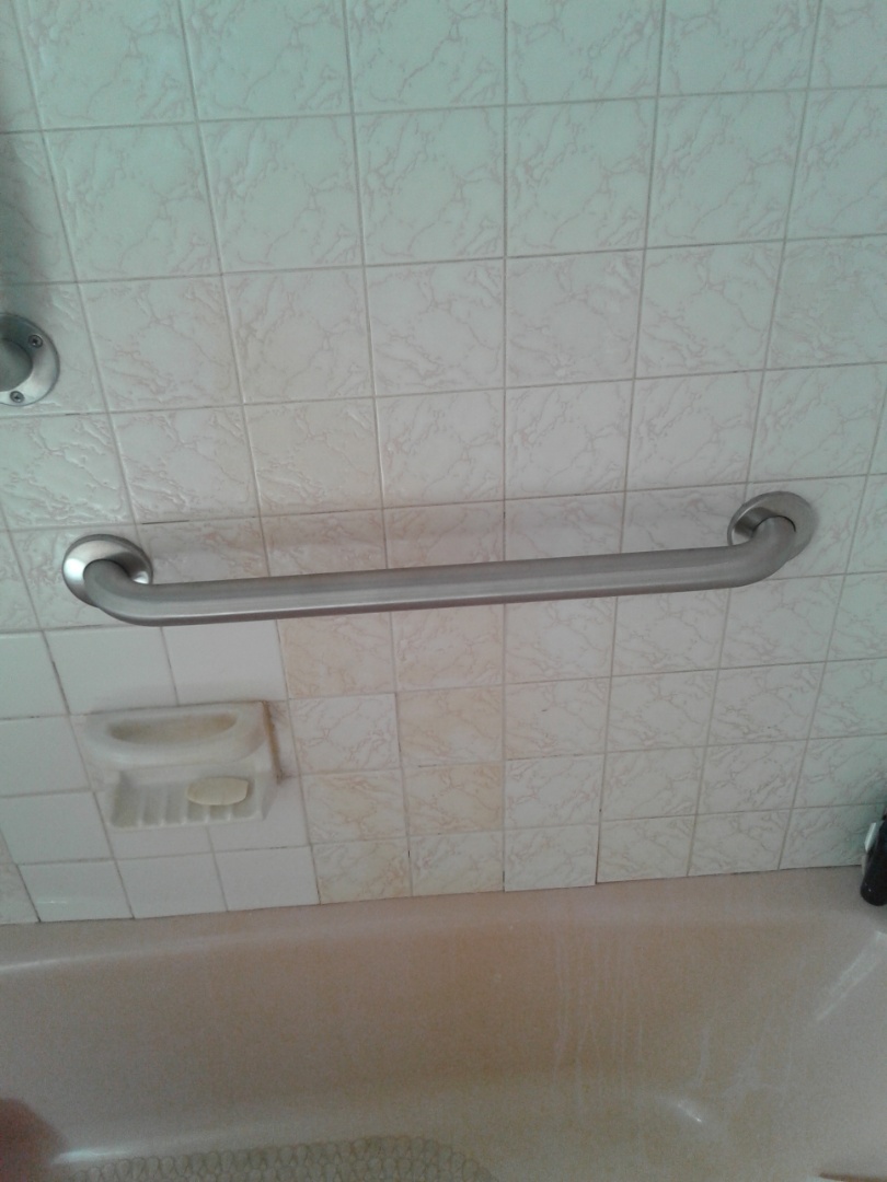 Install two 24-inch inch grab bars