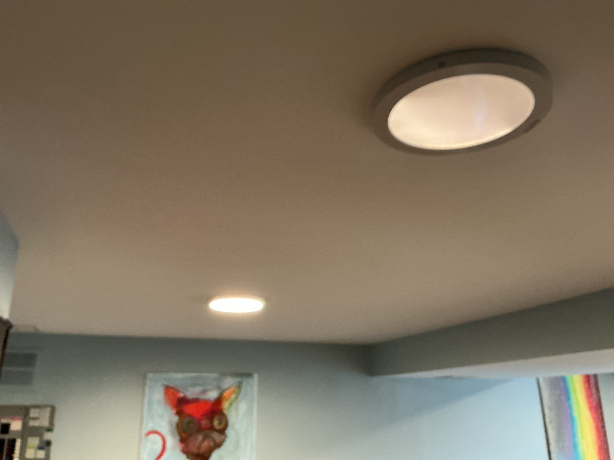 This solution includes the replacement of 2 customer supplied light fixtures. Additionally we shall replace the breakers not rated for the Bryant panel.

We have replaced the 2 basement fixtures with new customer supplied fixtures. Lastly we have replaced the 2 breakers not rated for the Bryant panel. 