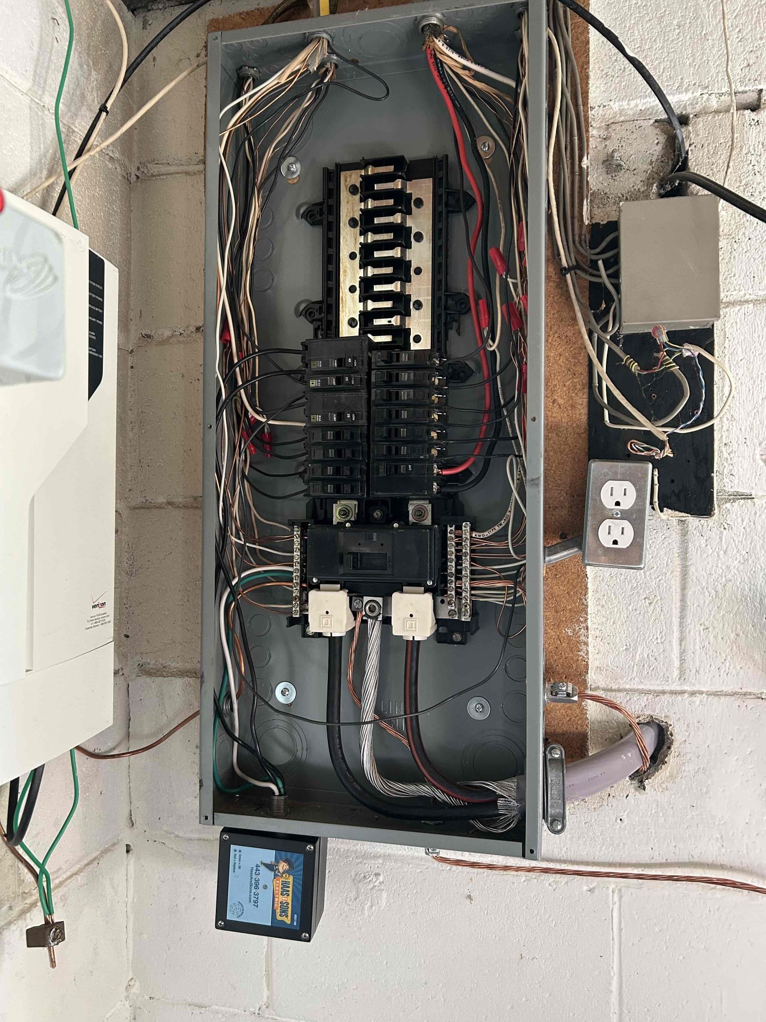 Replace main service cable with grounding updates
Replace main breaker
Install whole Home search protection 