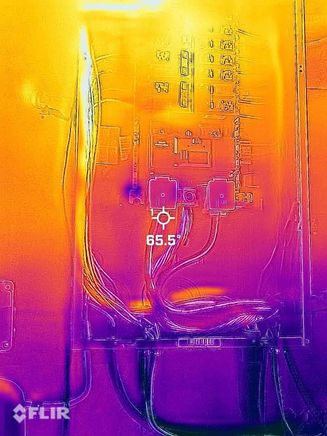 Reason for today’s visit was to assess main breaker tripping when car charger is running at night. At first glimpse when opening the panel we did not notice anything out of the ordinary. I then had customer turn on his car charger and plug it in so we could do draws on the wires. We were not getting any excessive amperage being pulled however, after about 10 minutes, I started to notice the wire getting extremely hot going to the left lug on the main breaker. As a few minutes past, it became so hot that you couldn’t touch it, which led me to grab my thermal camera and was reading over 225° on the main lug. And then shut off the main breaker and pulled on the main wire and found that it was extremely loose. Due to the heat exposure at the main breaker, I I formed customer I would need to replace the main breaker as I was reading 225+ inside it and the main breaker as it could be damaged as it is not rated to handle extreme heat. Customer agreed in which we went ahead and replaced it. On
