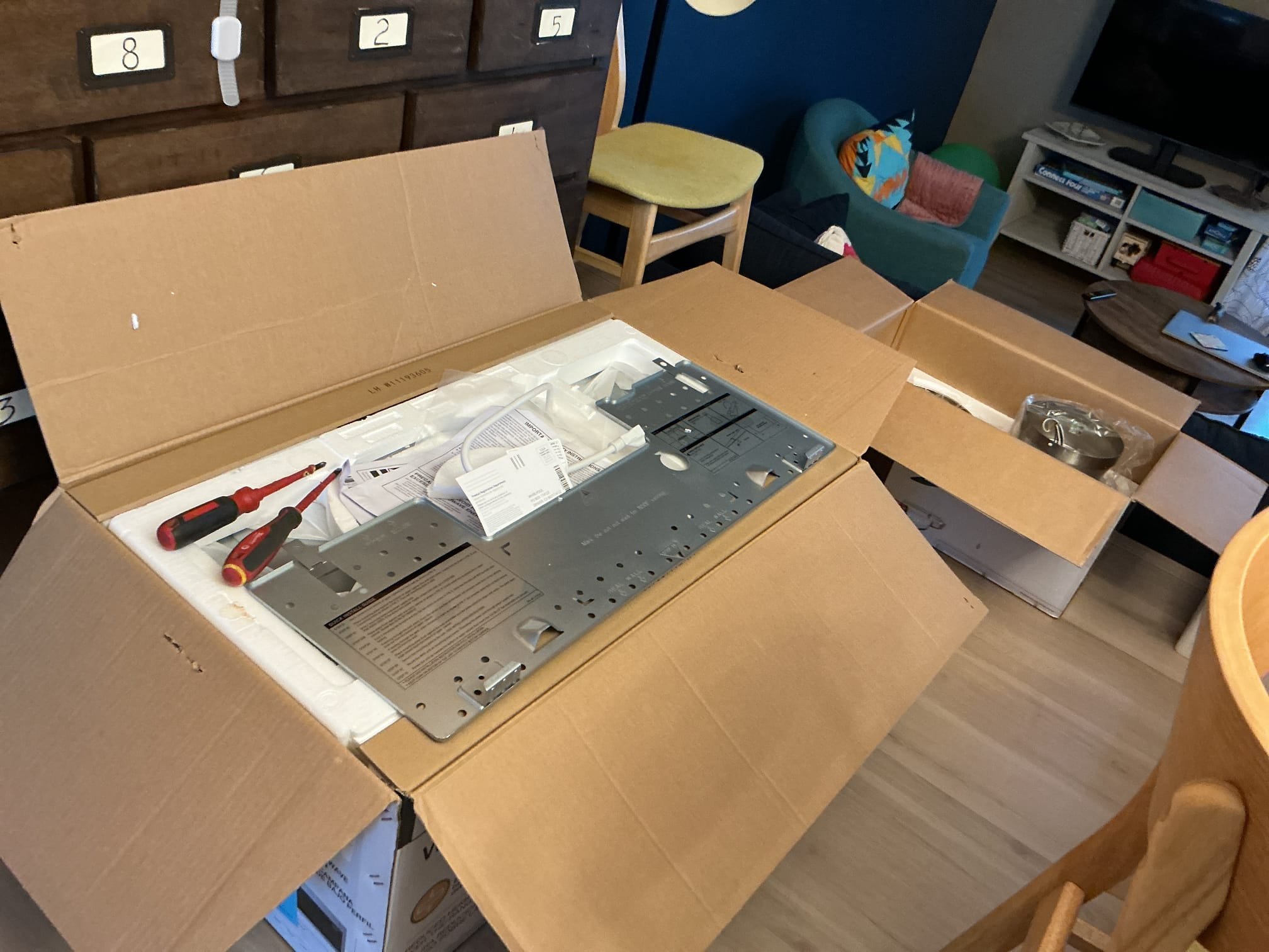 This solution includes the installation of a new customer supplied ceiling fan and microwave. This solution includes a dedicated circuit for the microwave.

We have taken deposit and shall return the 12th of November to complete the installation.
We have installed the microwave and circuit. Additionally we have installed the customer supplied ceiling fan.