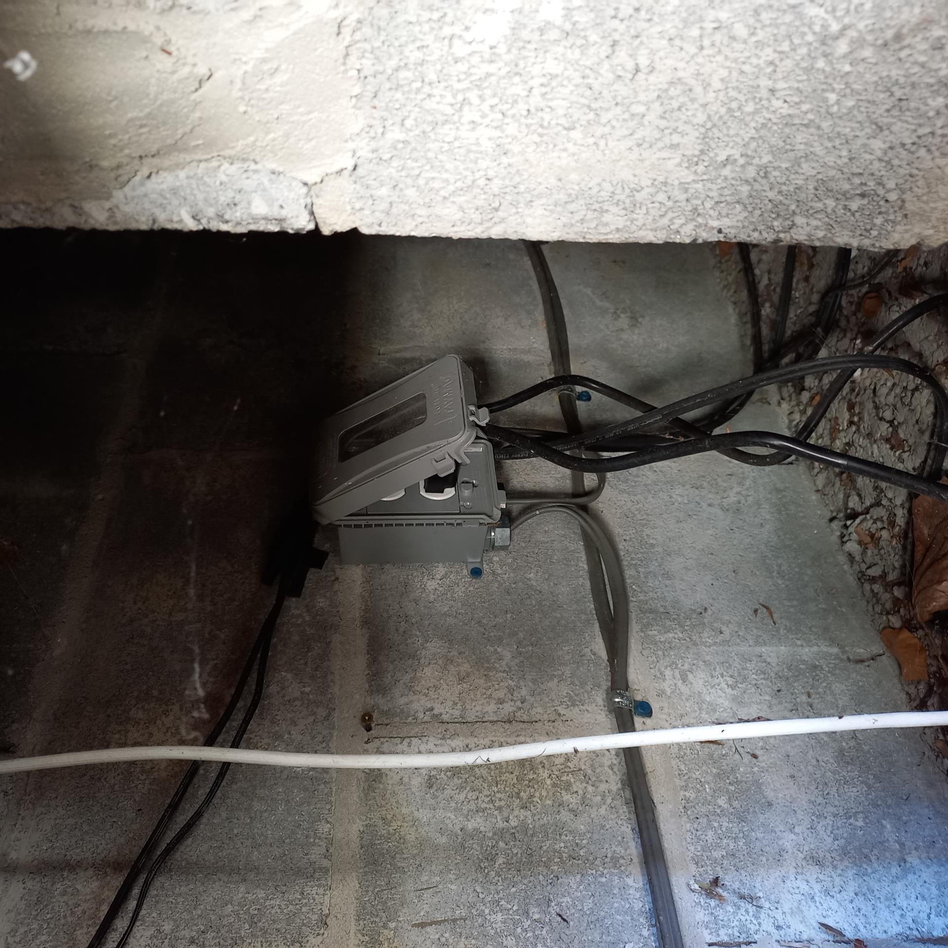 Called out today to investigate a GFCI controlling outside receptacles on the side of the house, gazebo, and down the hill from the house. Opening the receptacle at the side of the house, controlling the LV transformer, and the first receptacle under the kitchenette outside closest to the grill, I tested whether the GFCI would trip depending on the wires connected. The GFCI would not trip with the wires coming from the house disconnected, but would trip when connected to the wires feeding the gazebo. I bypassed the receptacle in this situation. This could potentially signify a broken or damaged wire in the ground causing the ground-fault. Another technician will come out Thursday with a circuit tracer to try and find the break. Today I replaced the receptacle and GFCI in the laundry room, and the first outside receptacles on the circuit controlling the LV lighting.

Collected a partial balance, remaining balance to be collected on return.
Return with circuit tracer to trouble circuit t