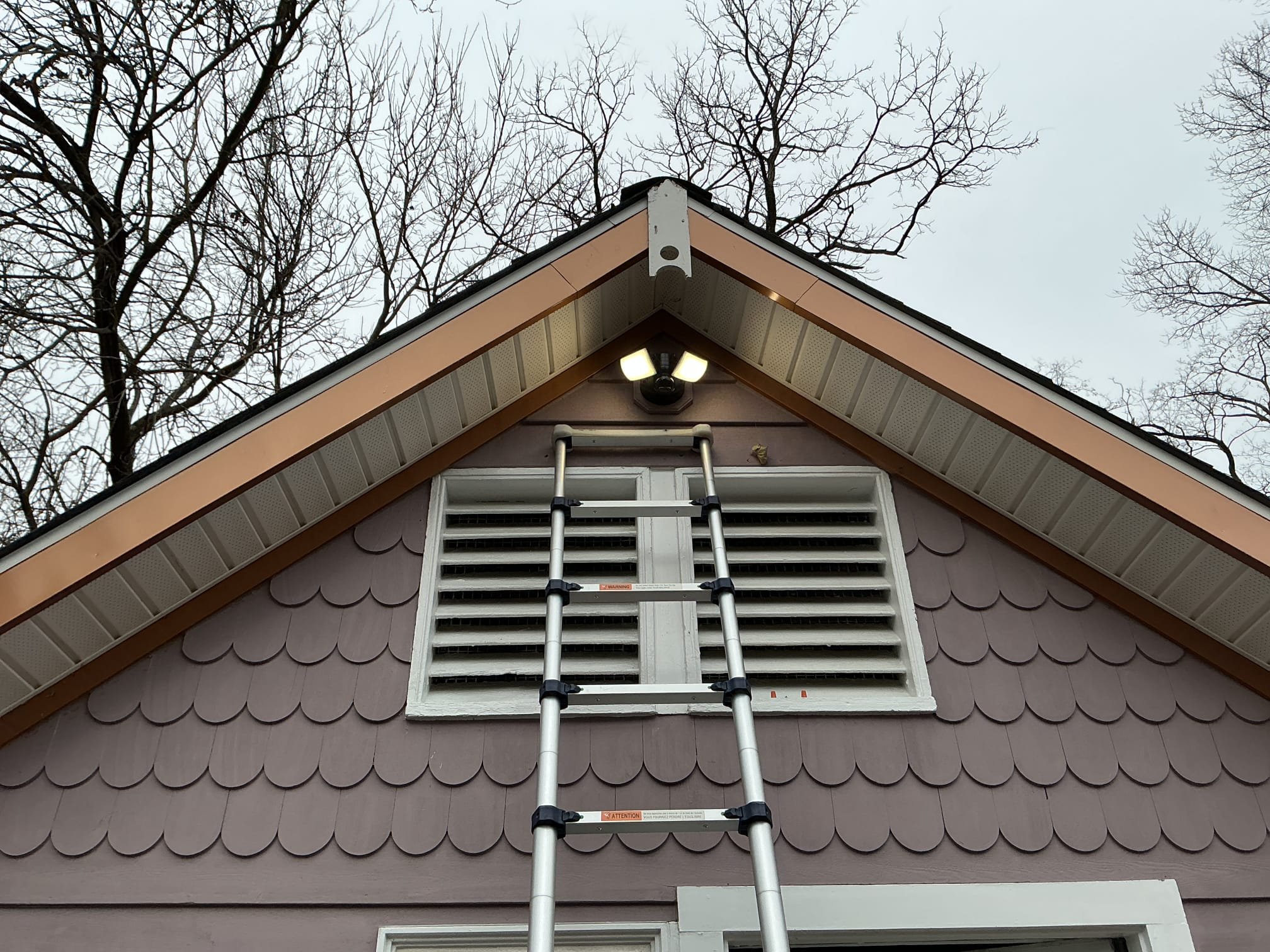 This solution includes the replacement switch for the rear exterior lights. In addition we shall repair the wiring at the post lamp and install new customer supplied exterior fixture at music building.

We have replaced the exterior fixture at music building, repaired wiring at post lamp and replaced the switch that operates the rear exterior fixtures.