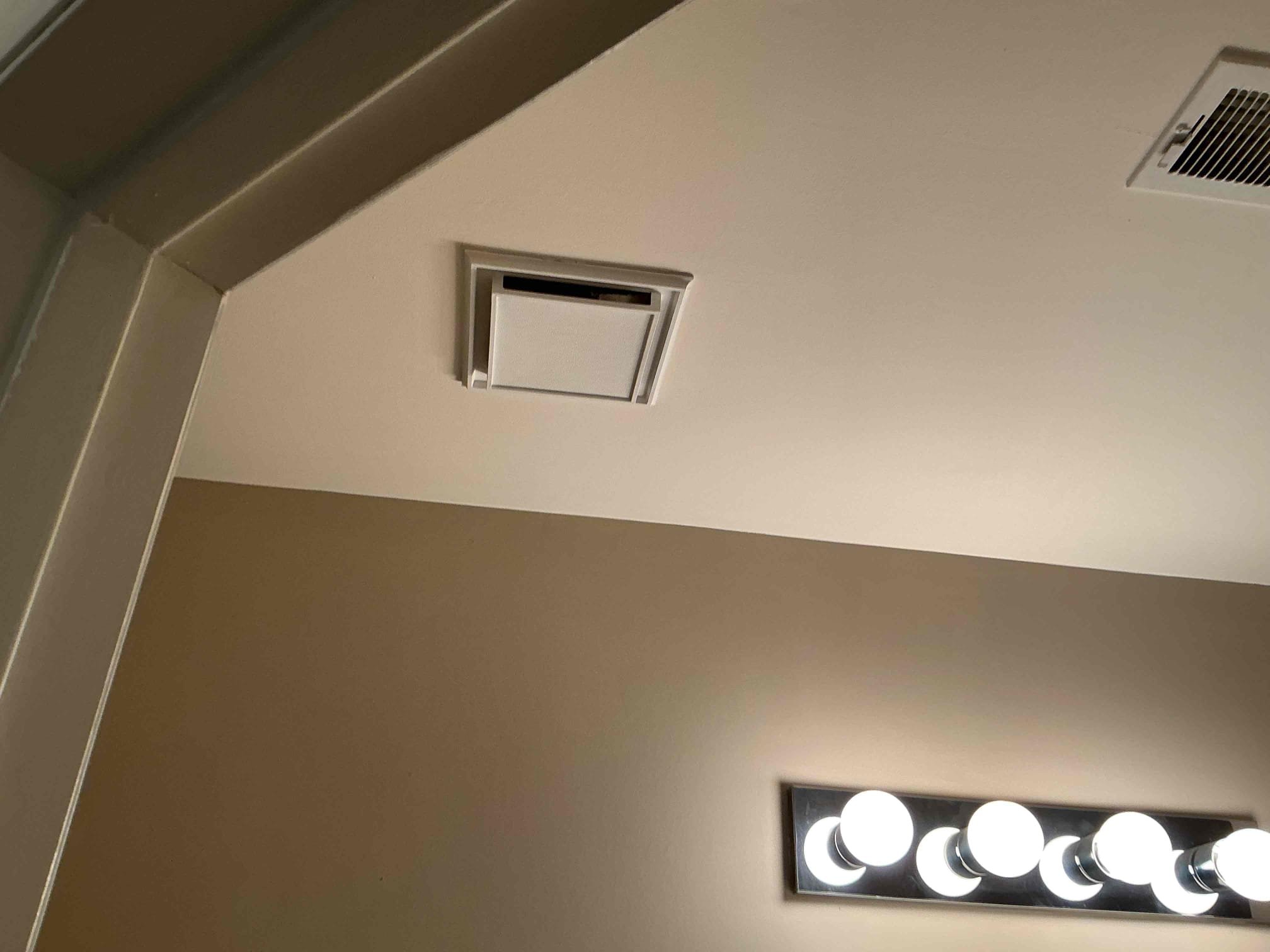 Replacement of two bathroom, exhaust fans with similar size fans that are slightly quieter and slightly stronger.
Installation of a new dimmer switch to control dining room light with new dimmable candelabra bulbs.
Replacement of smoke detector with a new carbon monoxide/smoke detector.

