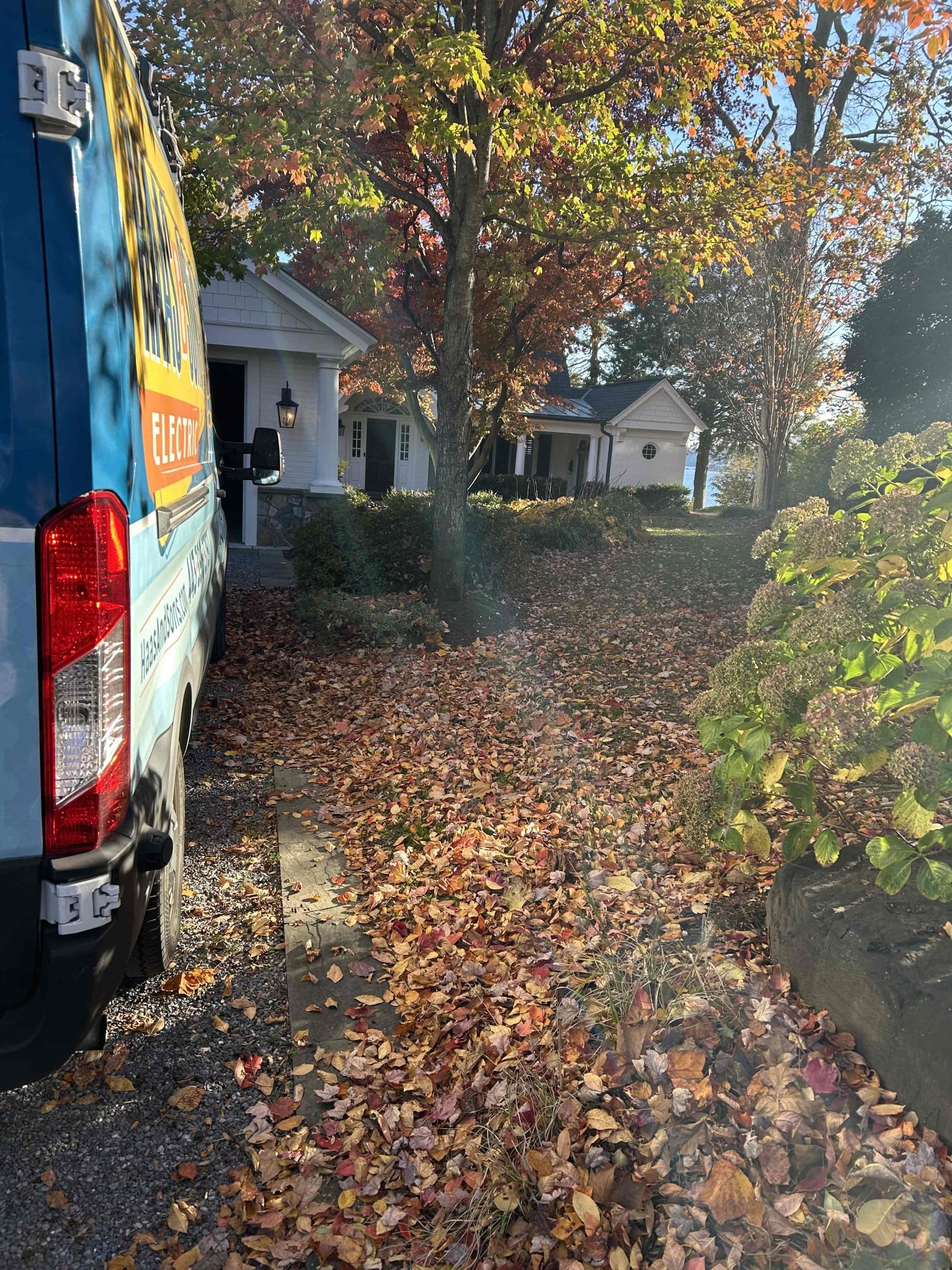 Install new 12 gauge wire from garage to post light inside PVC.
The reason for today’s visit was to assess the garage lights and post light still tripping the breaker. After assessing the issue, we were able to determine that the line going from the garage out to the post is causing the breaker to trip due to bleeding voltage underground. In order to remedy this issue we will be directional boarding a new PVC line from the garage sidewall over to the post location and installing a new line inside.
12/3

Returned today and completed the new line to the post light. We installed PVC from the existing LB on the side of the garage through the ground over to the existing post light. We installed a new 12 two UF underground feeder cable straight from the panel into the existing light and wired. Once completed, we turned everything on and it is working as it should. 

Nick 410.301.5485