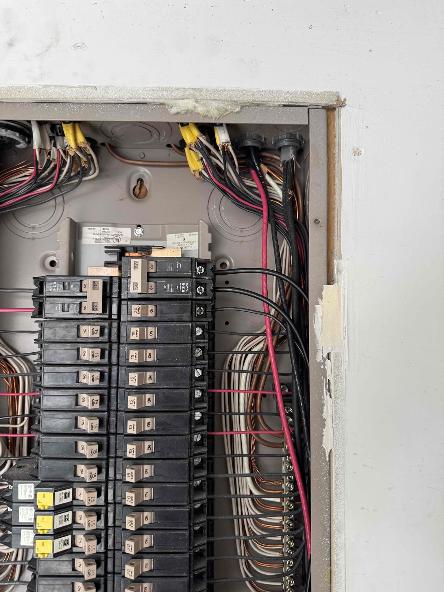 Box expansion in hall bathroom from 2 gang to 3 gang, install customer supplied GFCI and Switch
Install stack switch in hall bedroom 1 for ceiling fan/light combo; pull additional switch leg to fan from box. Attic access 
Install stack switch in hall bedroom 2 for ceiling fan/light combo; pull additional switch leg to fan from box. Attic access 
* Estimate subject to change if boxes for fans are not fan rated *
Replace master bath fan switch with customer supplied timer switch