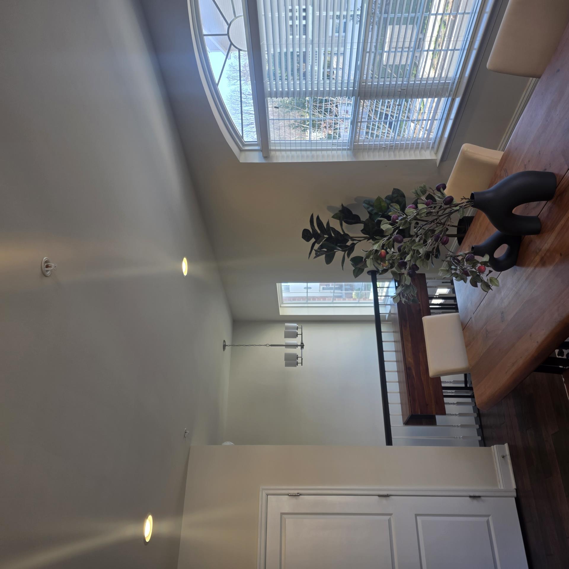 Arrived onsite and was shown to the dining room where she explained she would like a chandaleir. She has a sprinkler head close to the center of the table but I’m certain i can get it center. I explained the necessary drywall damage to get it done, told her about how i would do it and then we discussed the chandalier install, told putting 2 dimmers in, 1 for the new fixture and 1 for the 4 existing recess. We will return December 8th to complete all the work.  



-run new wiring from the existing dining room switch, up into the ceiling and cut over to where we will install a bar brace box center of the dining room table
- remove the single gang switch that is currently in the wall for 4 recess, and install a 2 gang and then put the new chandelier on a dimmer, as well as switch the recess over to a dimmer also
- lay plastic to protect everything in the working area.
- drywall cutting is necessary for the work to be completed
- once 2 gang is cut in, both dimmers installed and the prewi