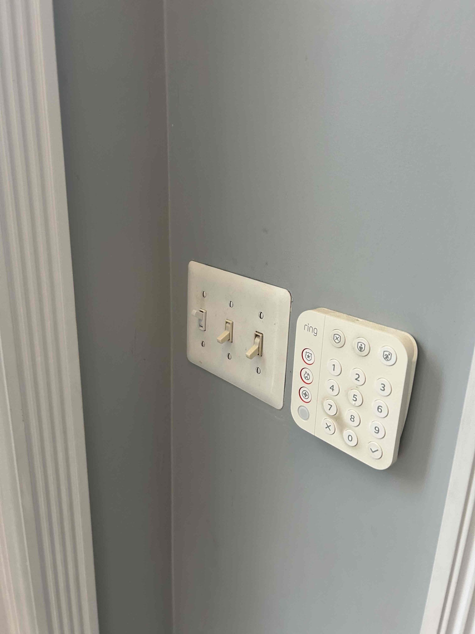 Replace broken single pole switch next to the front door that controls the front lights.
Replace front light switch