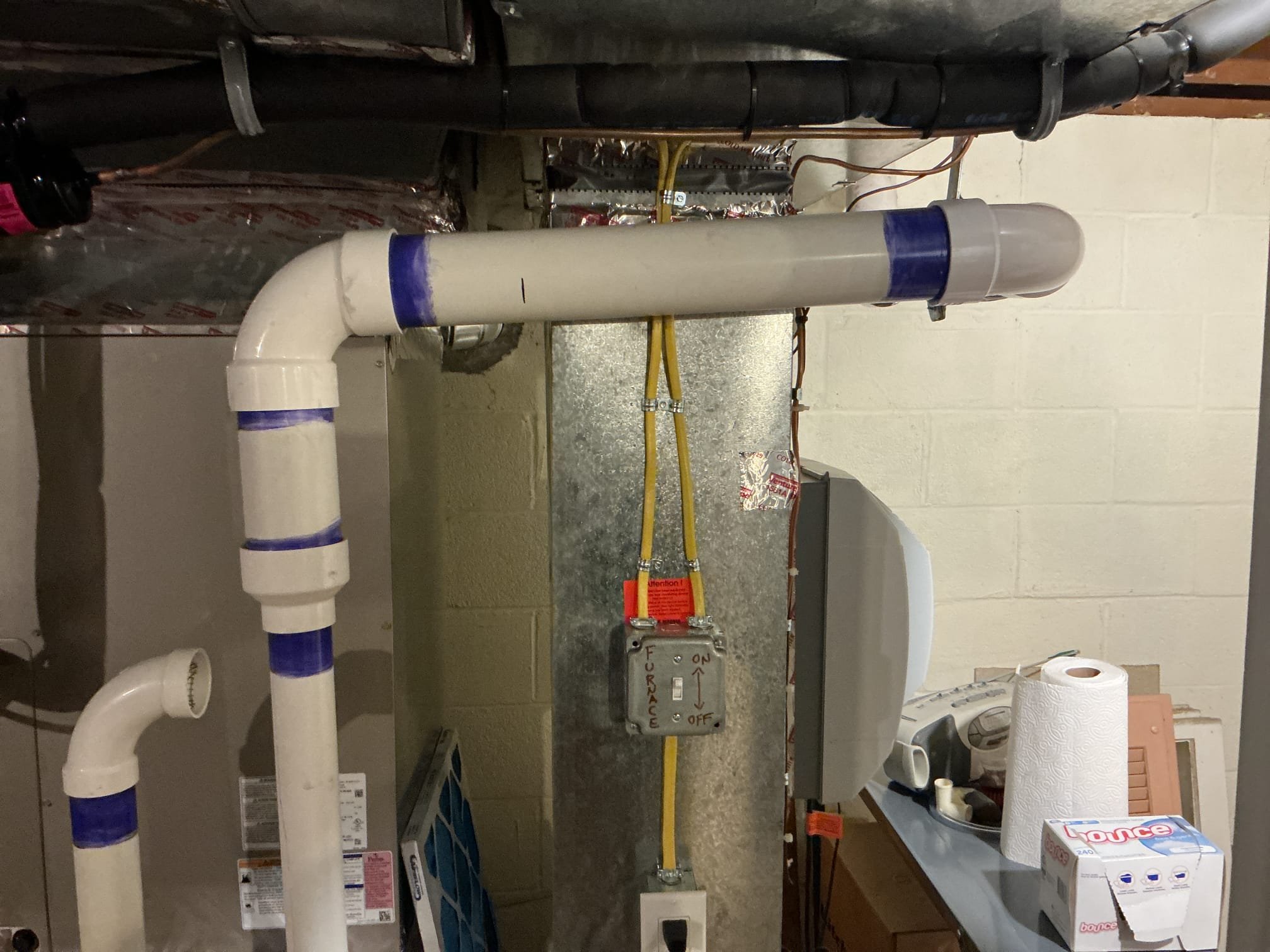 This solution includes the installation of a dedicated 120V 20A circuit to power the furnace. Permit and inspection included.