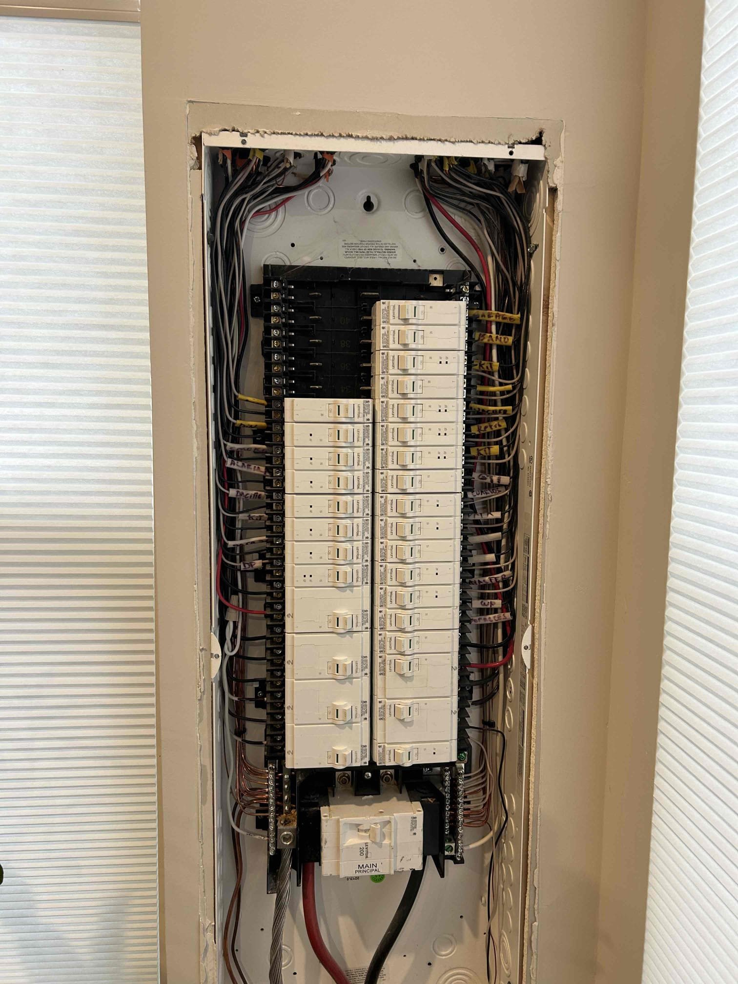 Replace breakers controlling the microwave, dishwasher, as well as the garage circuit.