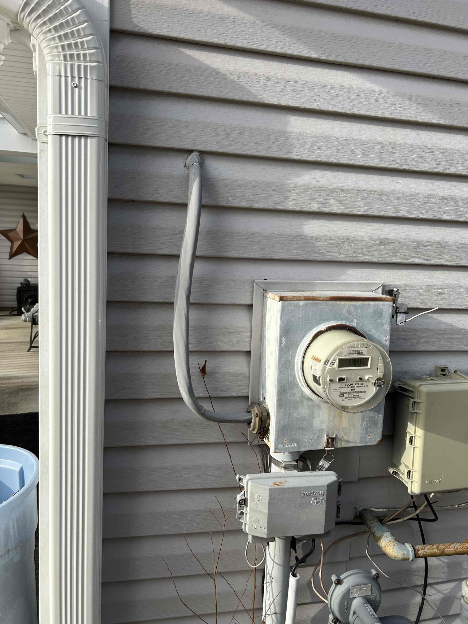 Replace bathroom switch
Replace switch/ receptacle combo with gfci/ switch
Replace hall bath switch and install gfci combo switch
Replacement of old split bus panel with broken service cable
Install new 150 amp main breaker panel with code updates
Install new grounding system 
Install emergency disconnect next to meter
Pull electrical permit and coordinate county inspection as well as power company tie in.

The reason for today’s visit was to assess flickering lights in the primary bathroom vanity light. We arrived to the home we noticed that the lights were flickering quite a bit so we begin our inspection at the main panel which we noticed was the original 1973 split bus panel. Panel had double tap breakers as well as double tapped wires on the neutral bar. The    

   main service cable was cracking opening showing deterioration inside. We then started inspecting the switches in the bathroom and found that the switch control in the vanity light was indeed broken and need to be repla