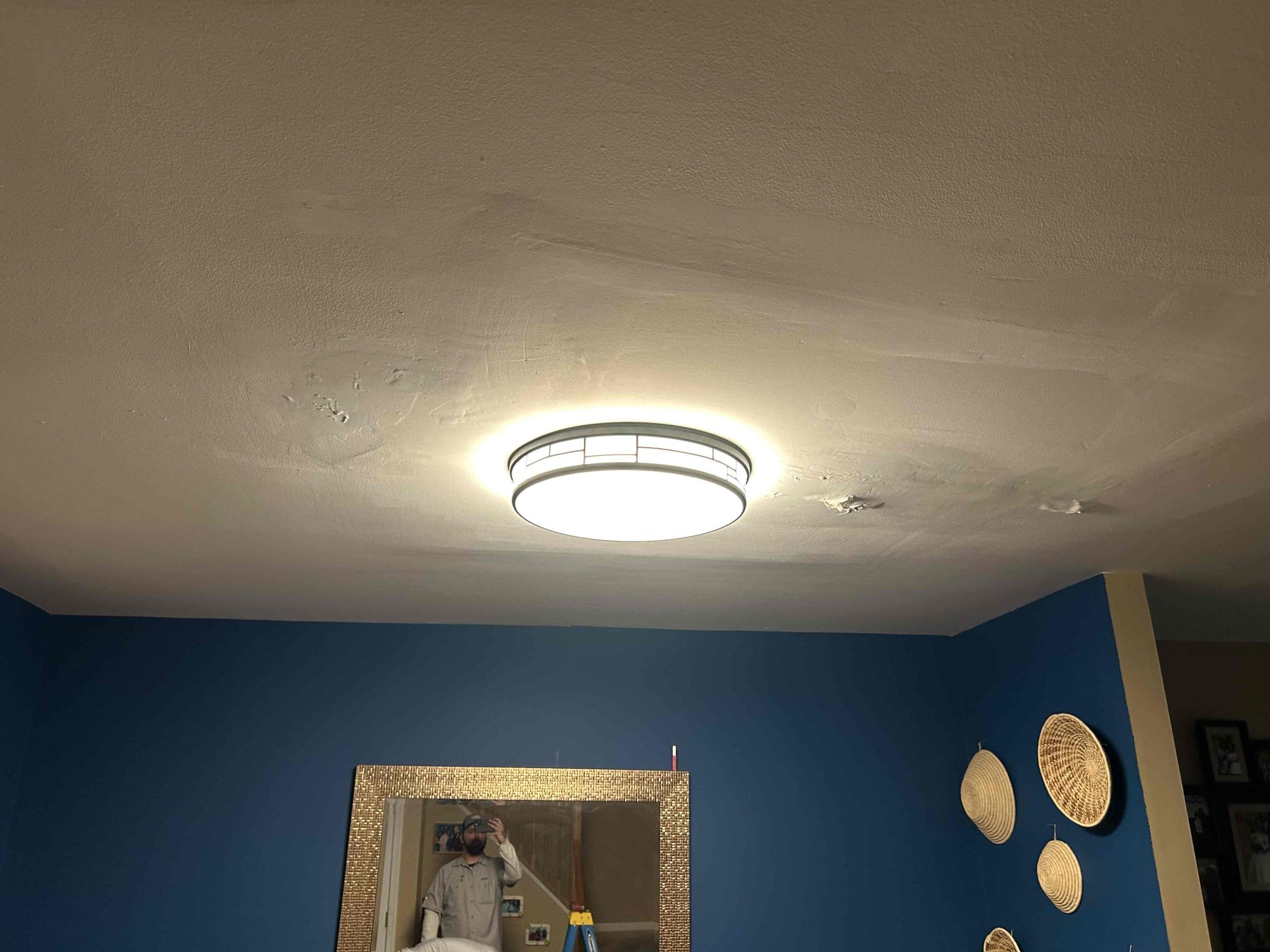 Replace dinning room light with customer supplied surface mounted light