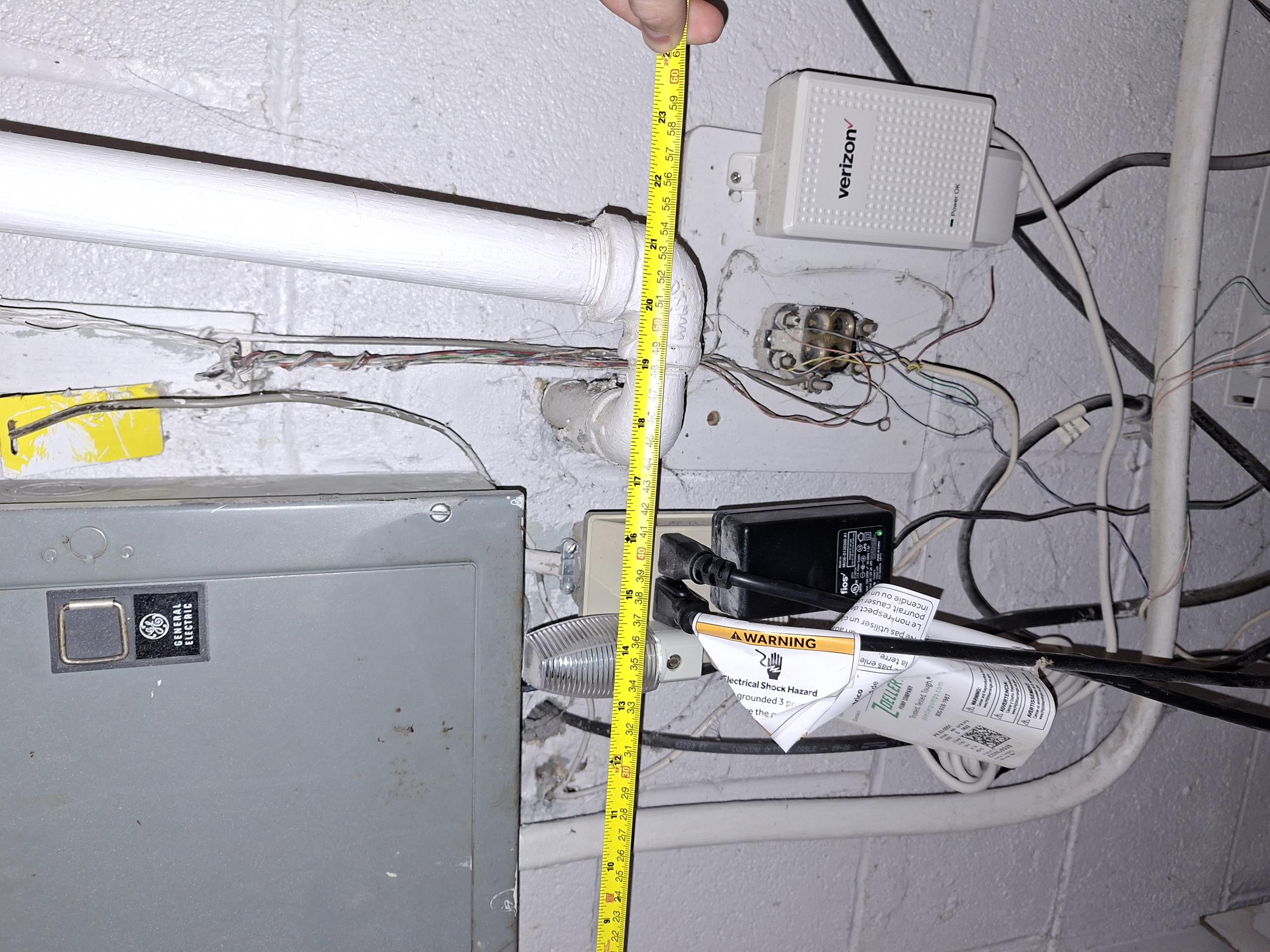 Replace GE 16 space 100 amp panel with a QO 30 space 100 amp panel. Install brand new QO breakers correctly sized for circuits and to account for any multiwire branch circuits. Update the grounding system with installation of 8 foot ground rods outside the home, run a bonding wire to the main water shutoff, and bond the water heater with a #4 ground wire between the hot, cold, and gas pipe. Install an emergency disconnect outside and by meter in accordance with county safety standards. Install a PSP Vortexx surge with a lifetime warranty and $100,000 of combined protection to meet county safety standards. Haas and Sons will coordinate with county inspectors and BGE throughout the entire process. 

Called out today to investigate receptacles that were burnt up and not working. Arriving on site, customer directed me to the upstairs office, where I could smell burnt plastic. Opening a receptacle, I discovered the wires to be completely burnt back, caused by a space heater that was plugged