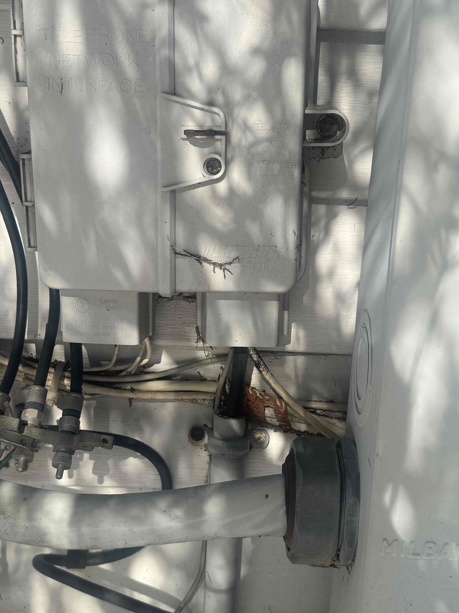 separate doubled tapped ground and neutrals in main panel
Removed wiring, running to an open junction box in the attic.
Flip outlet and switch