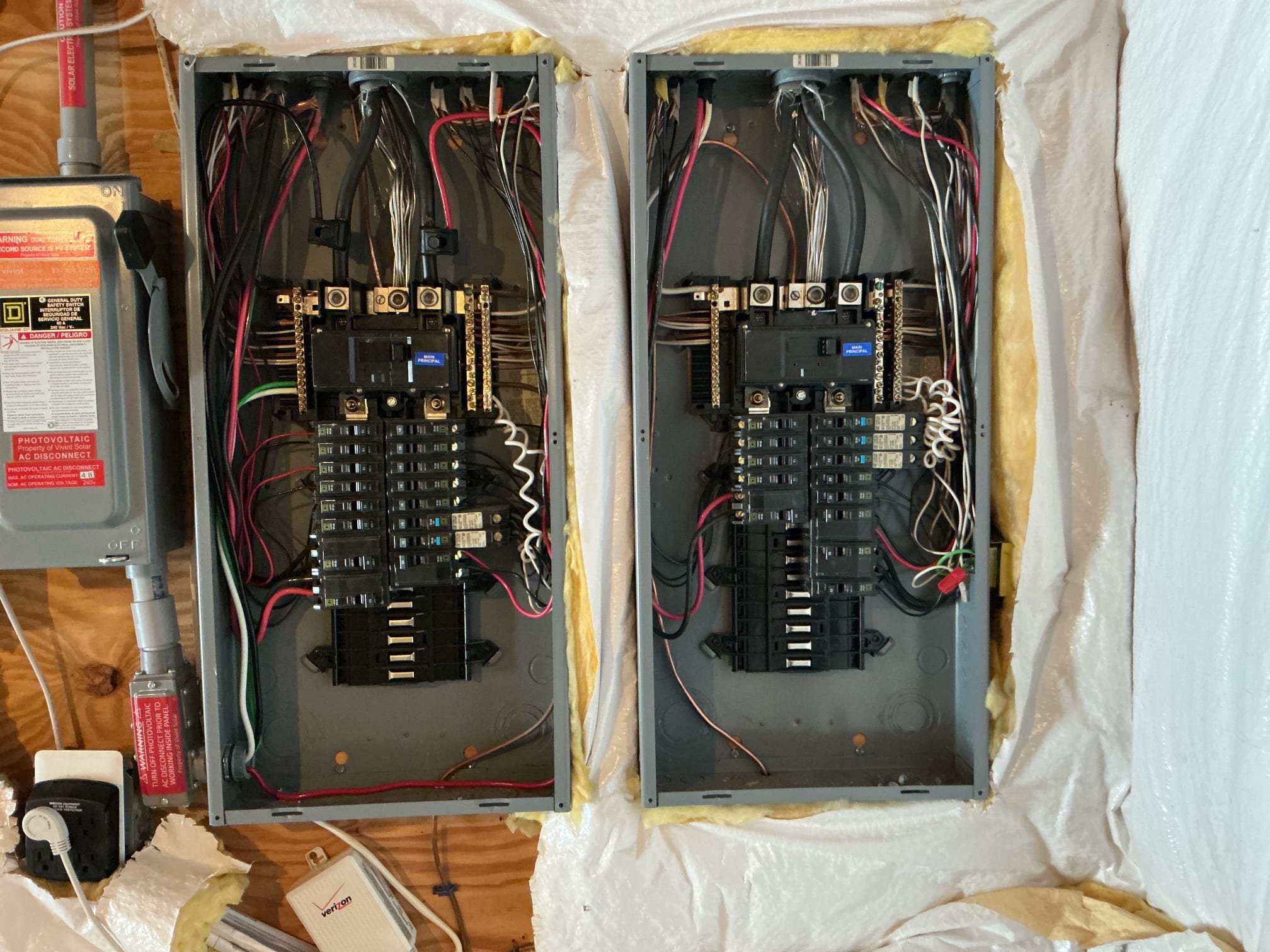 The reason for today’s visit was to quote installing a new 100 amp circuit for an EV charger. We spoke to the customer and he would like the circuit ran from the basement to the garage wall. We also explored options of correcting shared neutrals, double taps, and missing whole home surge protection as well for both panels. Customer was made aware of illegal connections and two buzzing breakers that were hazardous. Customer will review ours and other quotes and get back if deciding to move forward. 