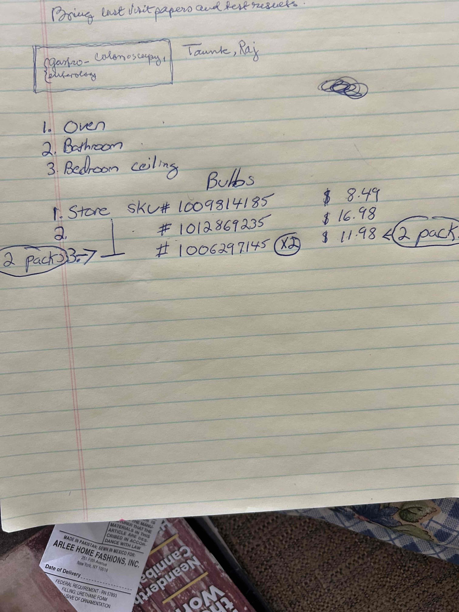 Removed broken bulb from inside oven and bathroom light