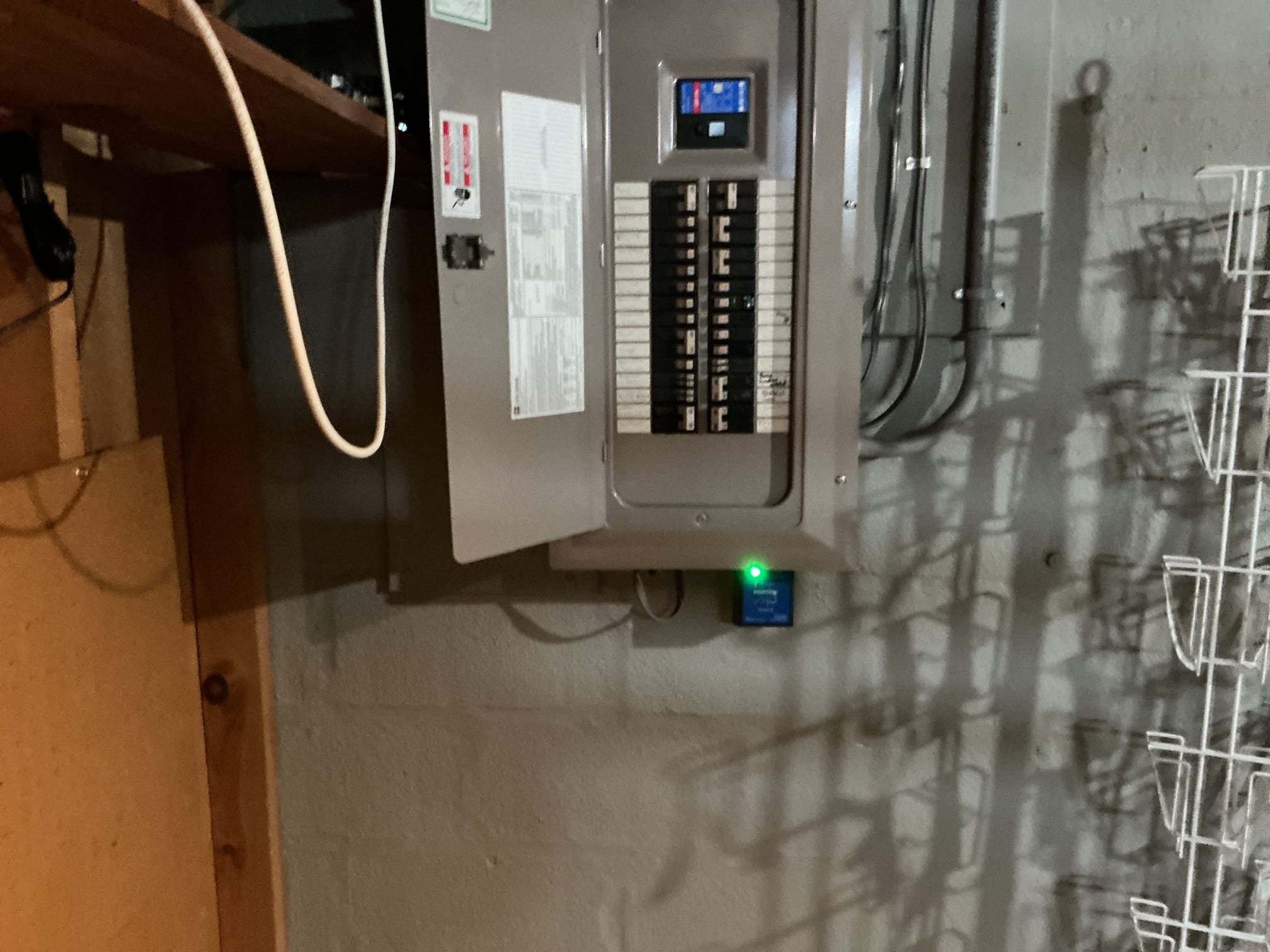 This solution includes the installation of a 120V 20A dedicated circuit. Circuit shall be installed in the upstairs rooms, 2 receptacles, one per room. Included in this solution is arc fault protection. Circuit to be installed in a conduit body on exterior of home. Lastly includes surge protection at main panel.