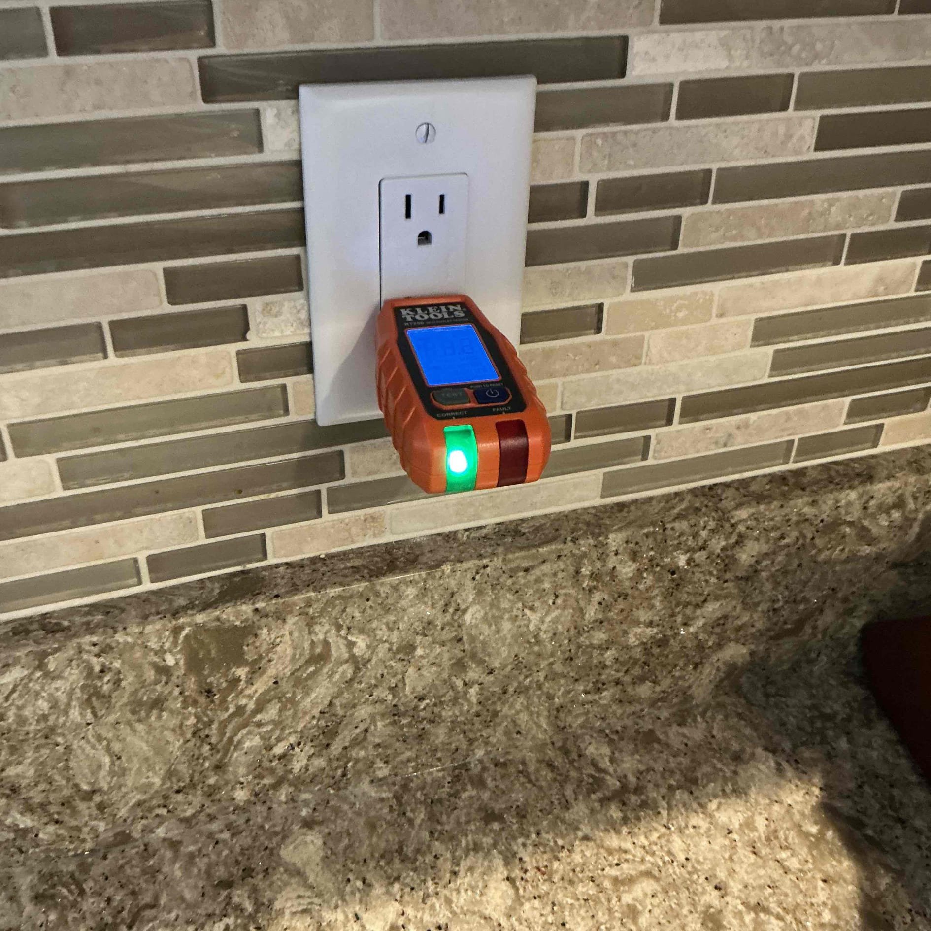 For this job, we came out for receptacles in the kitchen, not functioning. Multiple devices were backstabbed in the kitchen, and one of the back staff was loose on the device, causing the receptacles in series on that circuit to go out. I determine this by putting a multimeter from hot the ground and hot to neutral and determined the neutral was lost in the circuit. So we replaced the (4) receptacles, including a GFCI on the kitchen counter countertop on that particular circuit. Because of the backstab wiring method, customer asked if we could estimate the whole home for a re-device and rewire of each box. Additionally, we provided an estimate for a new range circuit to be installed as the customer would like to go from gas to electric range. While walking that scope of work, we noticed his main panel was full and not rated for tandem breakers to create space therefore we put together estimate options, including installing a subpanel coming off the main and moving multiple 15 amp circu