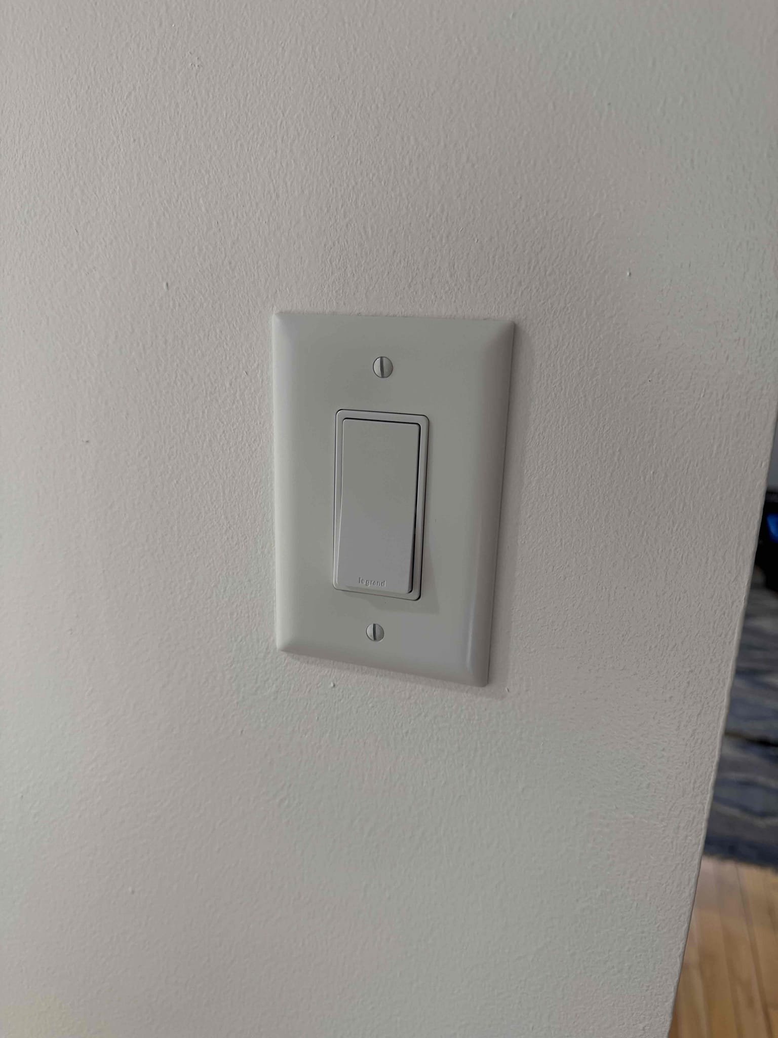 Installation of new switches for the primary bathroom inside of the primary bedroom. 