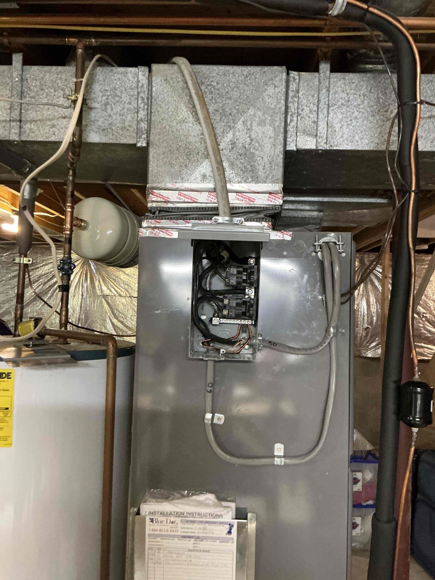 For this job, I came out to take a look at 110 amp breaker in the main panel supplying a disconnect feeding an electric furnace. Within the disconnect is a 50 amp breaker for the heat pump and a 60 amp for the auxiliary heat, feeding the unit from the disconnect. I checked all points of service from electrical standpoint at each point of disconnect. I did find loose connections on the load side in the disconnect at the breakers where I got multiple full rotations tightening the screw on the breaker. During our diagnostic, we had the customer turning the auxiliary heat on in addition to heat pump running and performed a load test with no abnormal findings. I pulled the breaker out of the panel as well and everything looked fine. This is the first season during the brutal cold with there less than 5 year old unit having an issue. I believe it was just working as hard as it could to pump and provide heat during that time as the customer stated it would typically happen at night during the