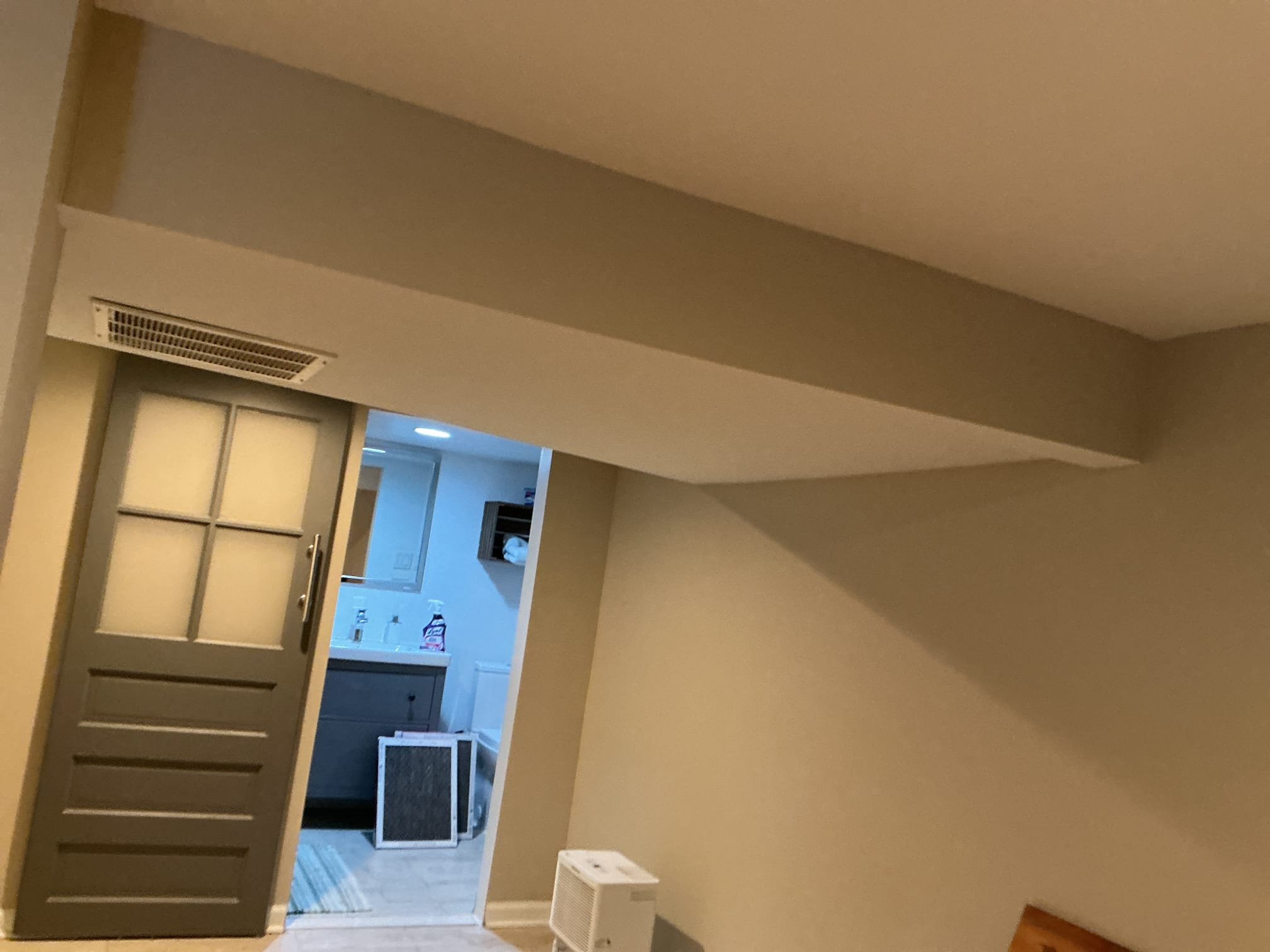 Today’s visit was for a dedicated circuit for a car charger. We utilized the bulk head to run our wire across the basement, and made 4 access holes that we put blank plates on for future use. Once we got to the garage we ran our wire in 1 inch PVC, and then drilled our wire outside, and installed a charge point charger. We installed a 50 amp breaker, and the charger is set at 50 amps. Lastly we installed a new outlet back to back with the kitchen outlet, and installed a ceiling fan in the master bedroom. 