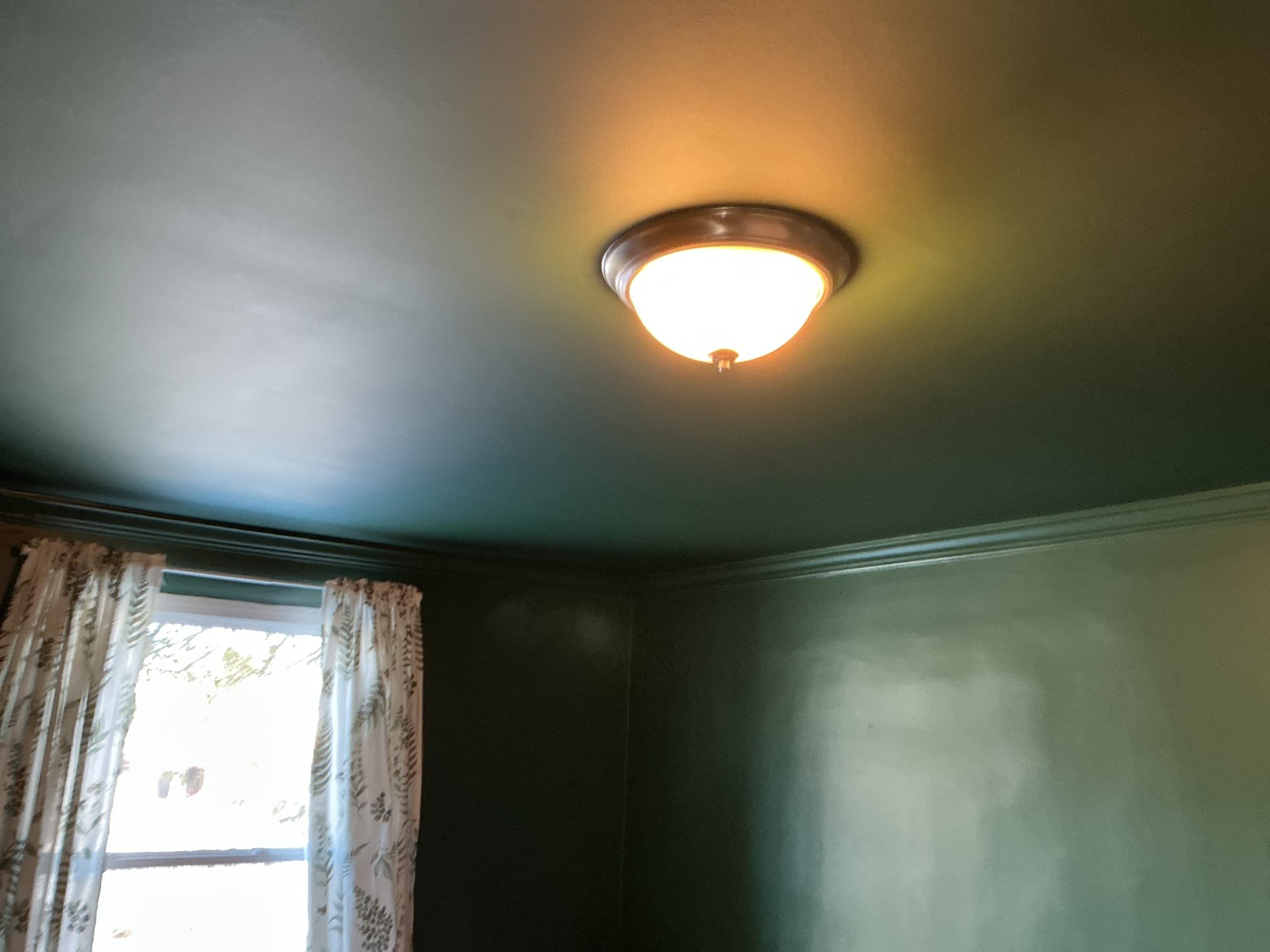 Today’s visit was for a dedicated circuit for a car charger. We utilized the bulk head to run our wire across the basement, and made 4 access holes that we put blank plates on for future use. Once we got to the garage we ran our wire in 1 inch PVC, and then drilled our wire outside, and installed a charge point charger. We installed a 50 amp breaker, and the charger is set at 50 amps. Lastly we installed a new outlet back to back with the kitchen outlet, and installed a ceiling fan in the master bedroom. 