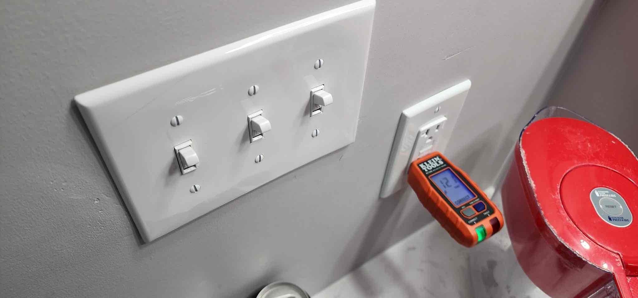 For this job, it came out with the power loss issue in half the home being without power. During my diagnostic I examined the entire electrical system from the brand new meter and service cable going into the new 200 amp main breaker panel and the breakers serving the circuits without power. The power coming in to the panel from the utility was the proper 120/240, as well as the power being distributed through the main breaker to the buss bar feeding the circuit breakers. The integrity of the conductors as well as the devices were not compromised and still in “like new” condition as the whole electrical system was replaced during a whole home restoration roughly 2 years ago. My diagnostic concluded that (7) Arc Fault breakers and (1) Dual Function breaker had been fried from a surge in the electrical system. Each breaker was tested and had the same result for reason of failure. It was necessary to replace the damaged breakers in order to restore power to those circuits. Additionally, w