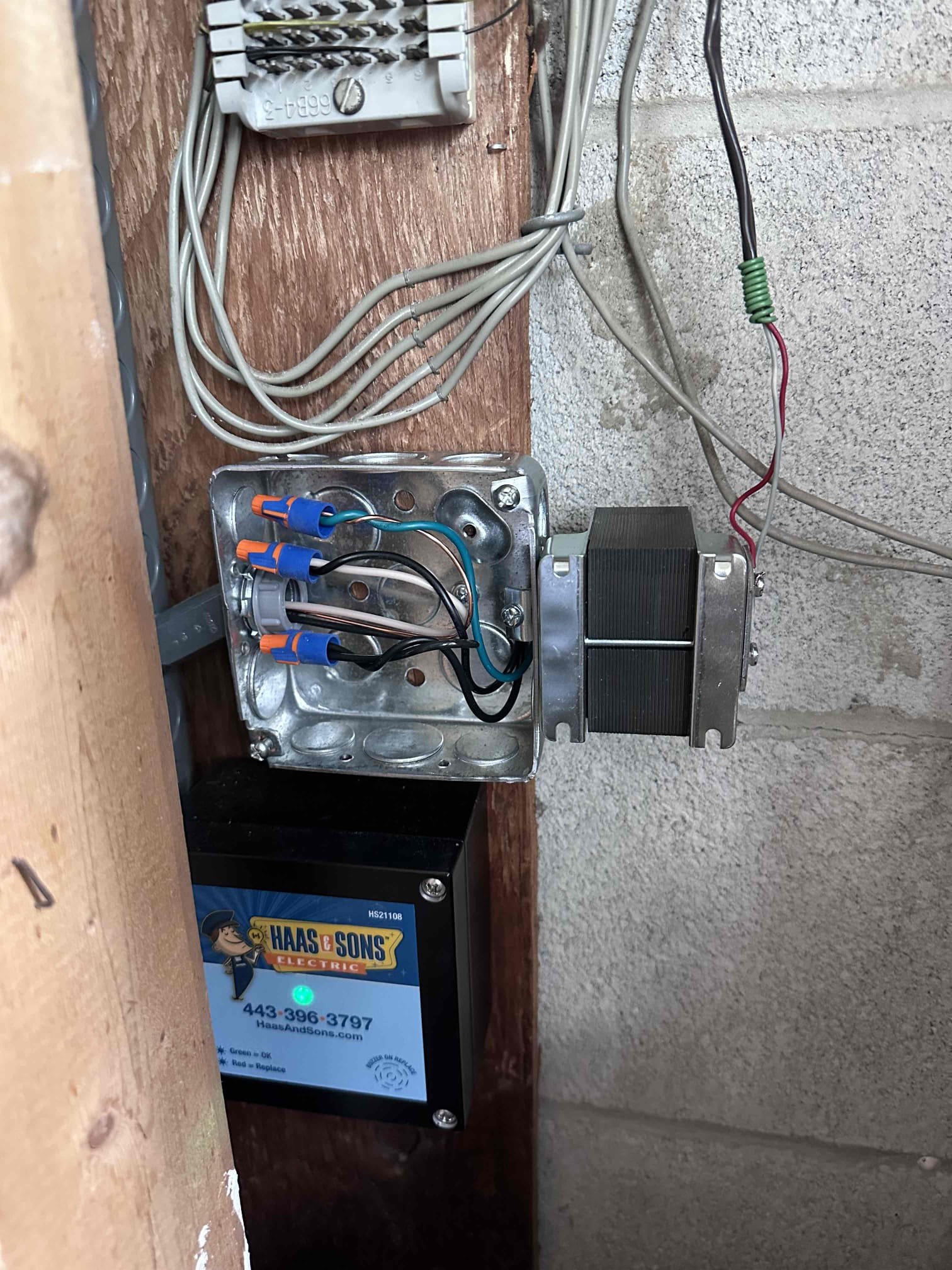 Installation of new doorbell with chime kit. We will replace current broken kit and run new wire/housing for doorbell transformer. We will also replace a damaged GFCI and switch located in the hall bath. 