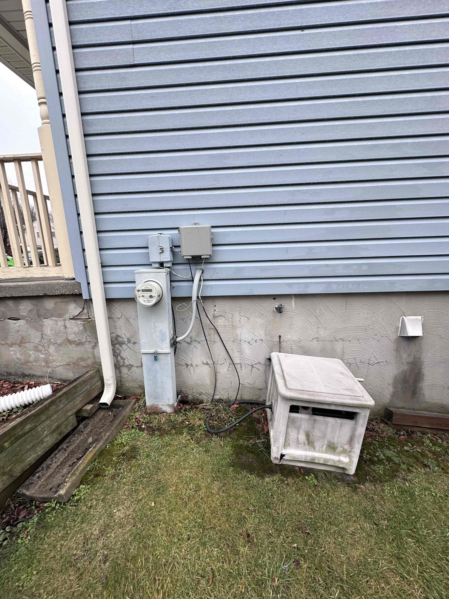 Installation of new device for the sump pump. We will install a new alarm GFCI for power loss prevention and awareness. 

Today while inspecting the electrical issues in the basement, i made the customer aware of the hazardous state her main panel was in. I explained the double tapped neutrals, shared neutral circuits, and the illegal tandems. The breakers currently installed are not rated for the panel and were used due to needing space for newer circuits. I expressed that this will need to be replaced due to the over all safety of the home. Customer was also aware of the service cable having a tear located in the top of the cable and the lower portion of the cable. 

We recommended a whole heavy up with new panel replacement and grounding updated. Customer was aware and will schedule if deciding to move forward. 