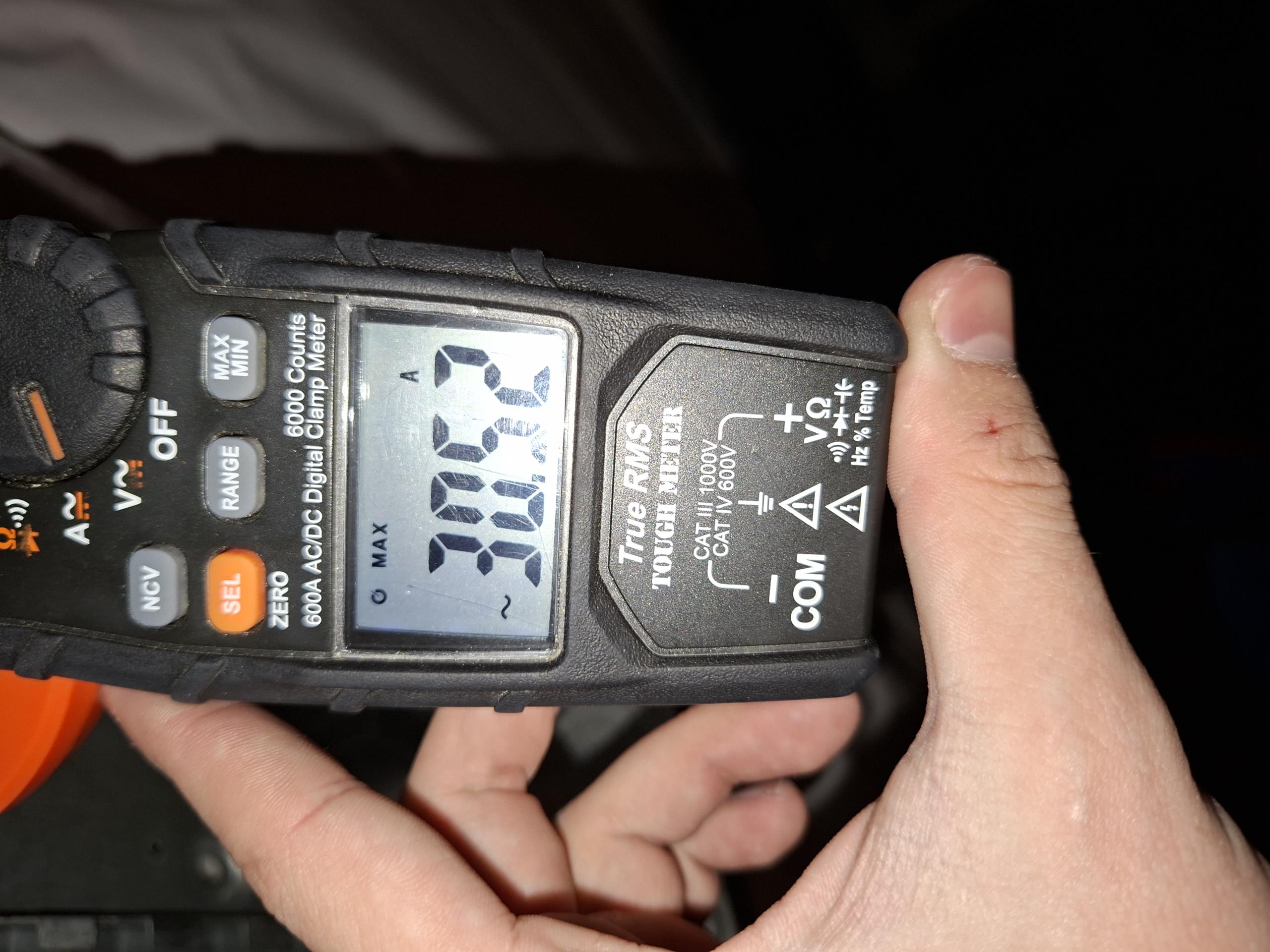 Called out today to investigate a garbage disposal that was tripping a breaker. Upon first inspection, I believed that possibly the disposal motor was starting to go bad, however, performing an amp draw, I got a sustained load of 4 amps, with an initial amp surge of 30 to 33 amps. Opening up the switch bank that housed the switch for the disposal, I could see that the switch was back-stabbed, and that the wires were starting to back out of the device. The disposal is terminated on a dual function 15 amps breaker, original to when the panel was installed in 2016. Customer told me that the breaker has been tripping for a few weeks, and appears to be happening more frequently. As these specialty breakers age and trip, they become more sensitive, creating more nuisance tripping. Surge protection can help to protect these sensitive breakers from surges created in and originating out of the home. Due to this behavior, I recommended replacing the switch controlling the disposal, the other swi