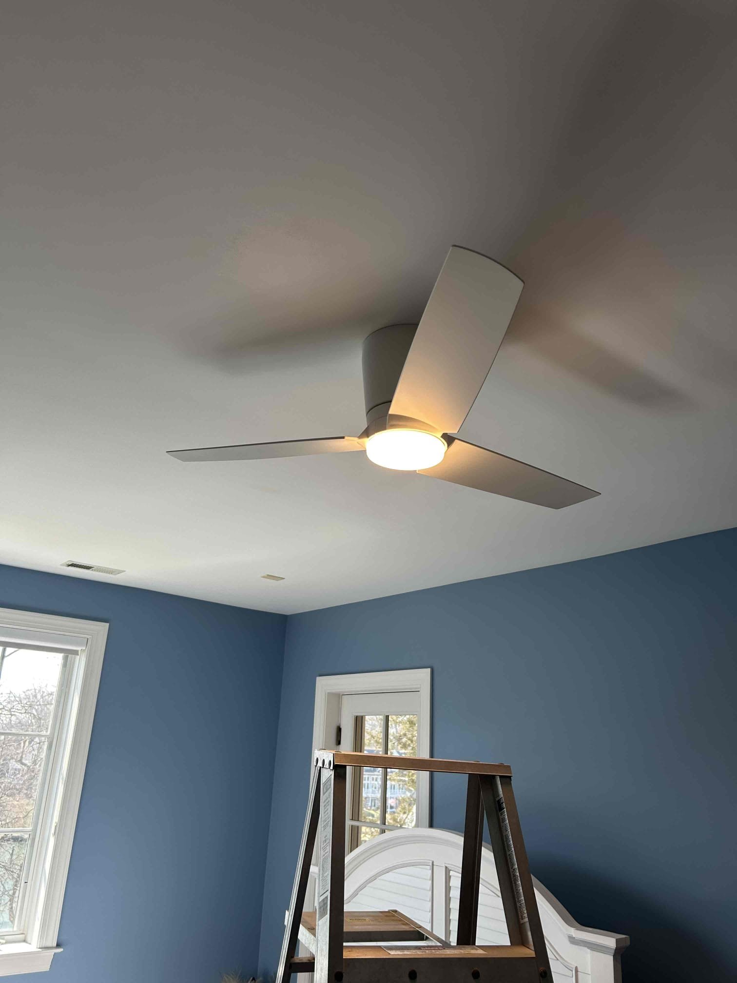 Replace 3 customer supplied ceiling fans
Replace 3 wall controls.