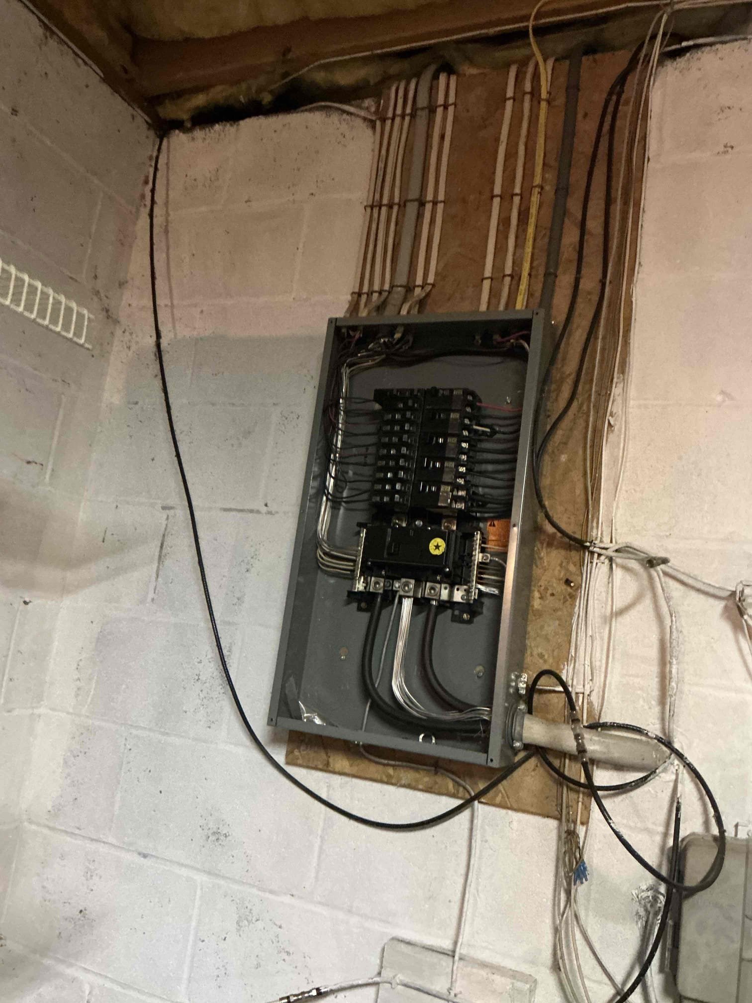 For this job, I came out to estimate. Customer requested work being the installation of an exhaust fan in a new location which will include expanding the switch bank from a single gang to a two gang box, pulling the switch leg for the exhaust fan utilizing attic access, running to flex stock through the attic to the vent that will be installed the second story of the home. Additionally, we will be replacing the exterior floodlight at the basement back door. I also educated and estimated safety upgrade suggestions within the home. Scheduled for Monday, March 2.


Install (1) customer supplied exhaust fan 
Pull switch leg utilizing attic access to switch location
Expand single gang switch box to a 2-gang box to accommodate the exhaust fan switch 
Run 4” flexible duct in attic to dryer vent, which we will install on the second story of the home 


Replace basement exterior flood light 