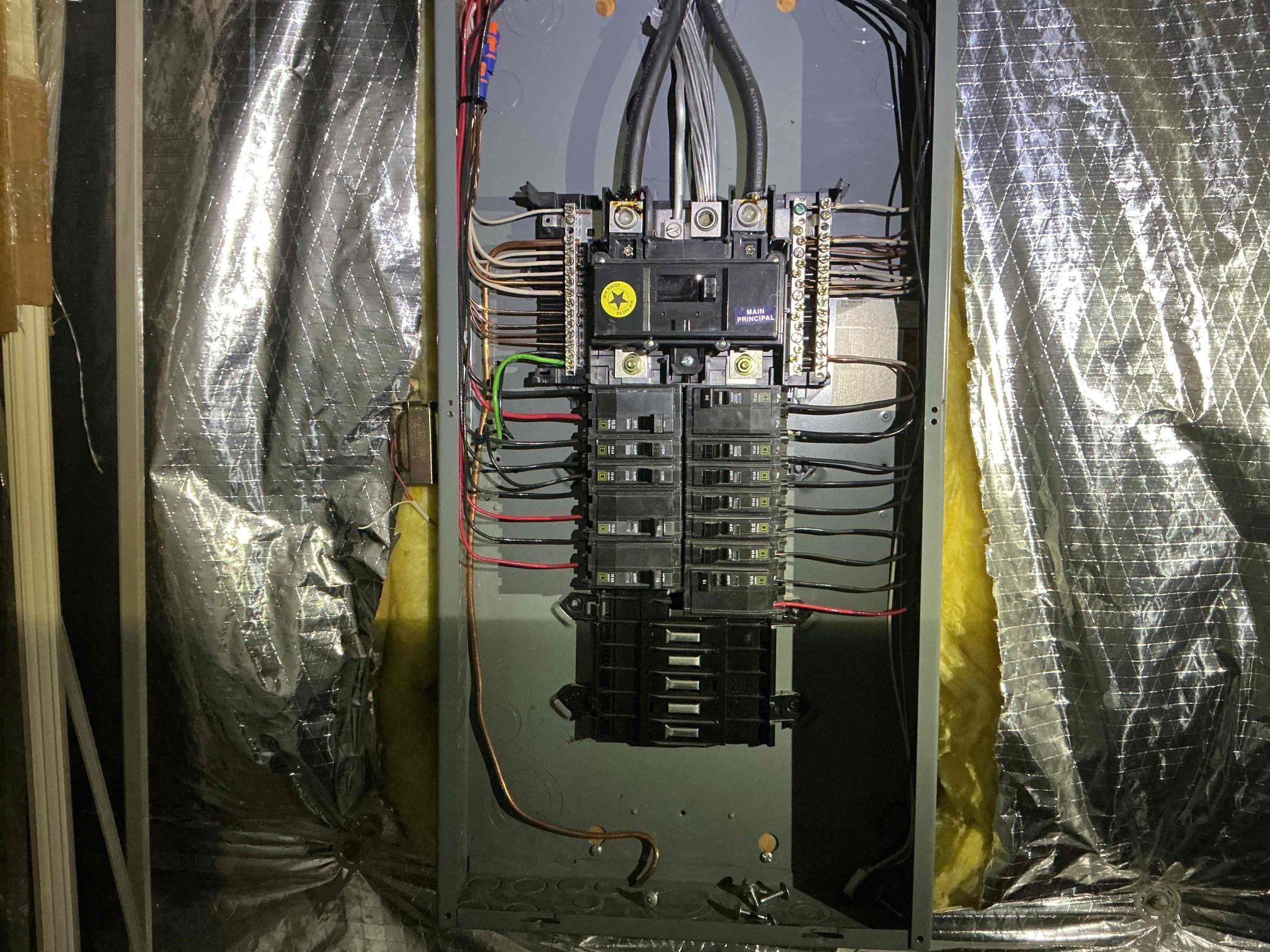 Installation of new 2 pole breakers for shared neutral circuits. We will also clean up the panel by way of removing the double tapped grounds and neutrals inside of the panel that were pointed out during home inspection. 

Today’s visit was to inspect and provide solutions for replacement of a damaged main service cable. When we arrived, we saw that the main service cable was very damaged, and the tape that had covered it was also starting to wear through. Wow took a look at the main panel, where the homeowner also informed us that their home inspector had flagged the double-tapped ground/neutral wires in the main panel. During our inspection, we also found a lack of surge protection, and (3x) multi-wire branch circuits. Today, we provided solutions to replace the service cable. This process would include the installation of two new ground rods with bare copper run inside to the main panel, to meet minimum grounding requirements for the home. Our solutions also included options to inst