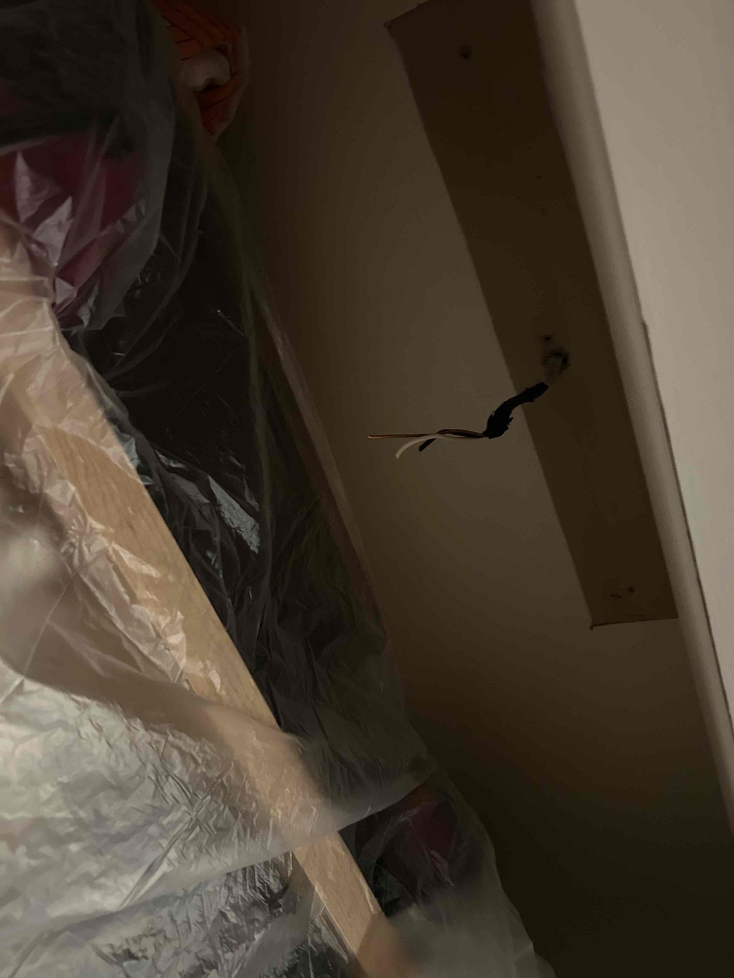 Replace customer supplied light in closet