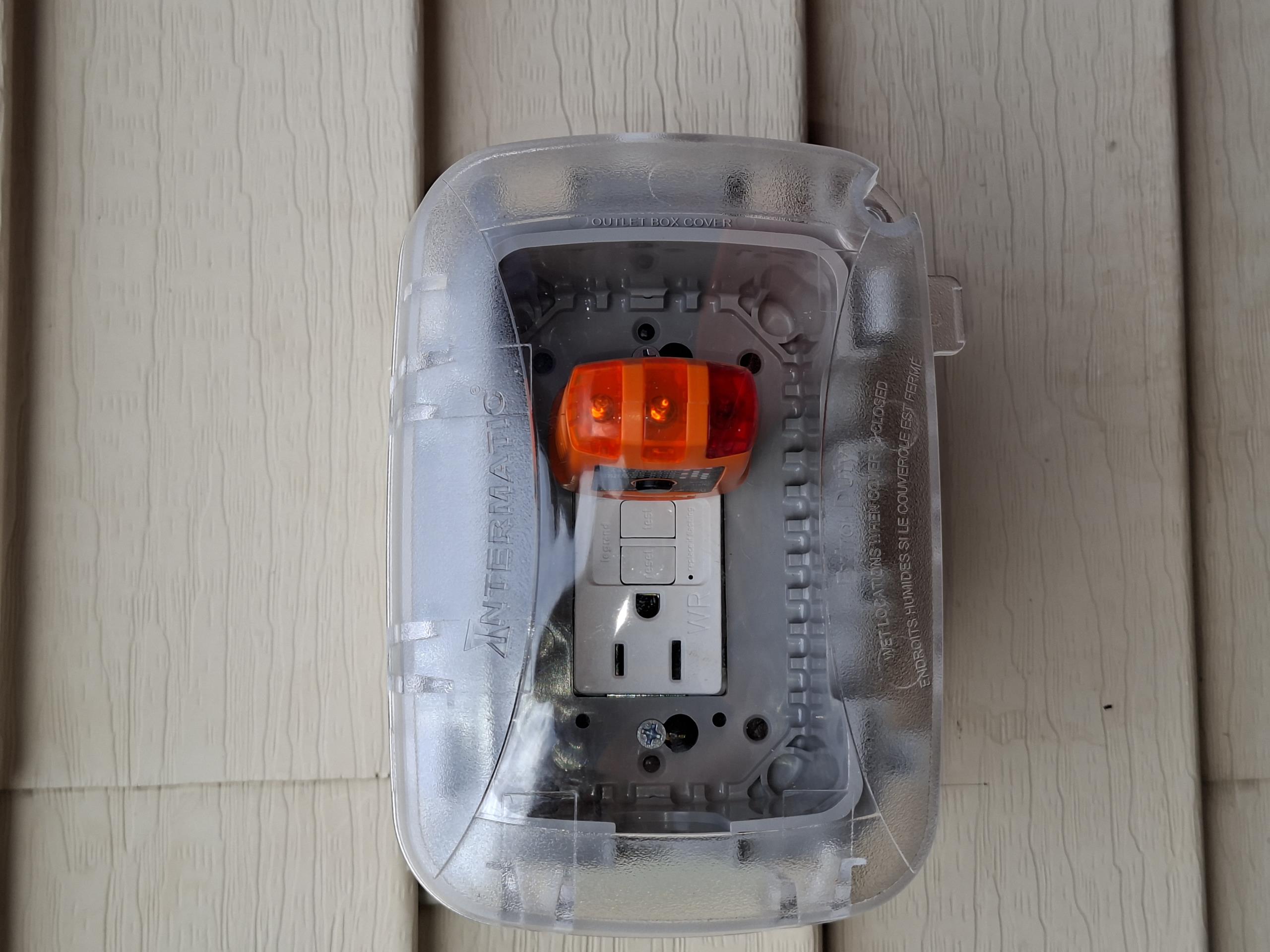 Replace outside GFCI and box with material supplied by Haas and Sons.

Called out today to replace a GFCI that had gone bad. While performing my assessment, I discovered that the box for the receptacle had become badly rusted and needed to be replaced. I gave a solution to install a new GFCI and bubble cover, and replace the box. 