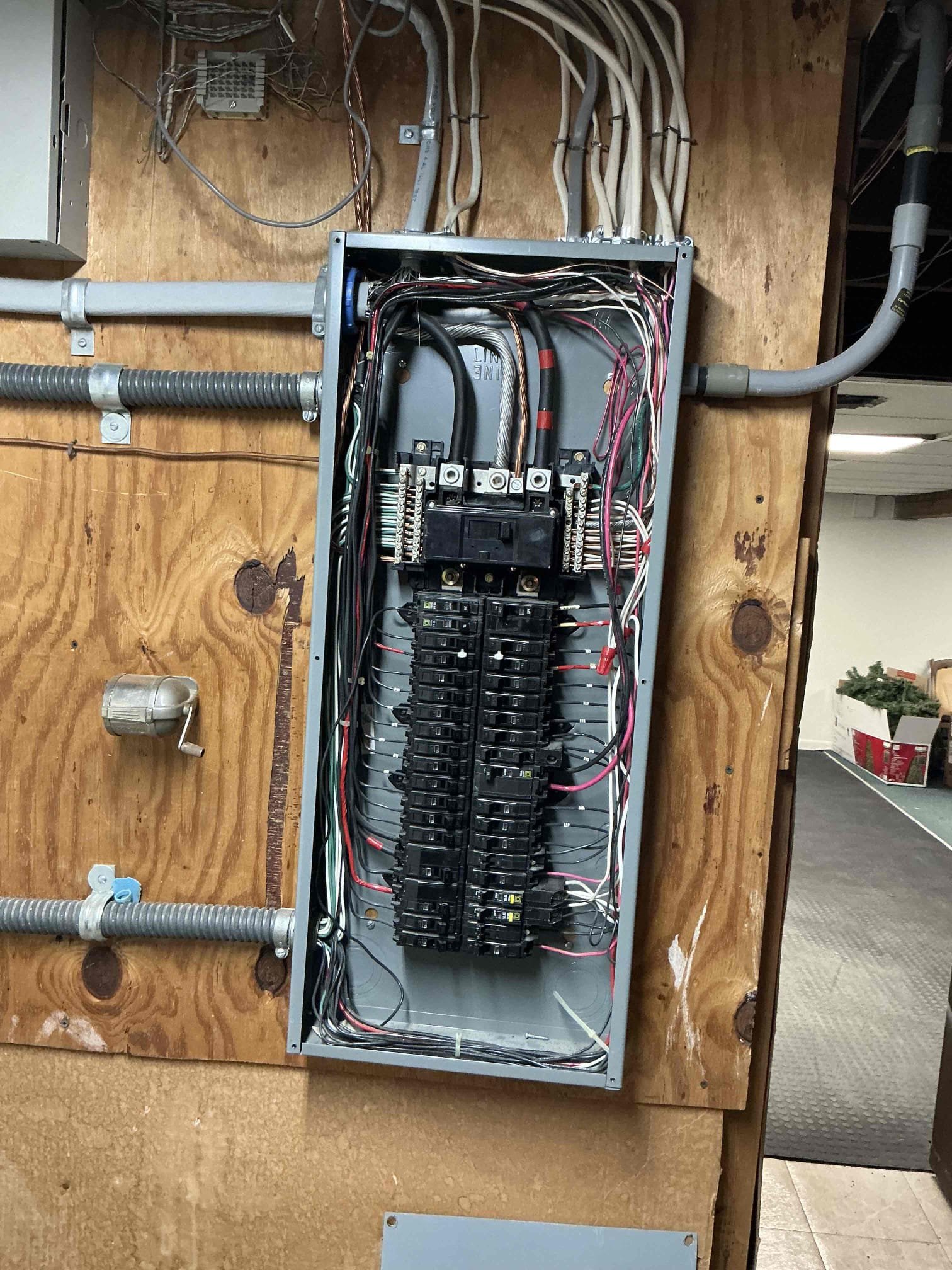 03/11/2026

Completed the first estimated work with the sub panel installation, breaker replacement and surge protector installation. Additionally, I noticed both AC breakers were oversized based on the name plate, so I replaced those as well. 



For this job, we came out to look at panel that was full, had multiple tandem breakers, of which the panel is not rated for, improperly terminated multiwire branch circuits and no surge protection. Panel in good shape otherwise, as the main ground electrode system, cold water bond and service cable were all updated within the last year. We suggested the installation of a sub panel next to the main to create space to get rid of the unrated tandems, remediate improperly wired multi wire branch circuits as well as install a whole home surge protector. Customer moved forward with our suggestion, declining the VIP Care Plan. Scheduled for Wednesday, March 11th. 


Install 60A sub panel off the main panel 
Move (8) branch circuits over to panel fro