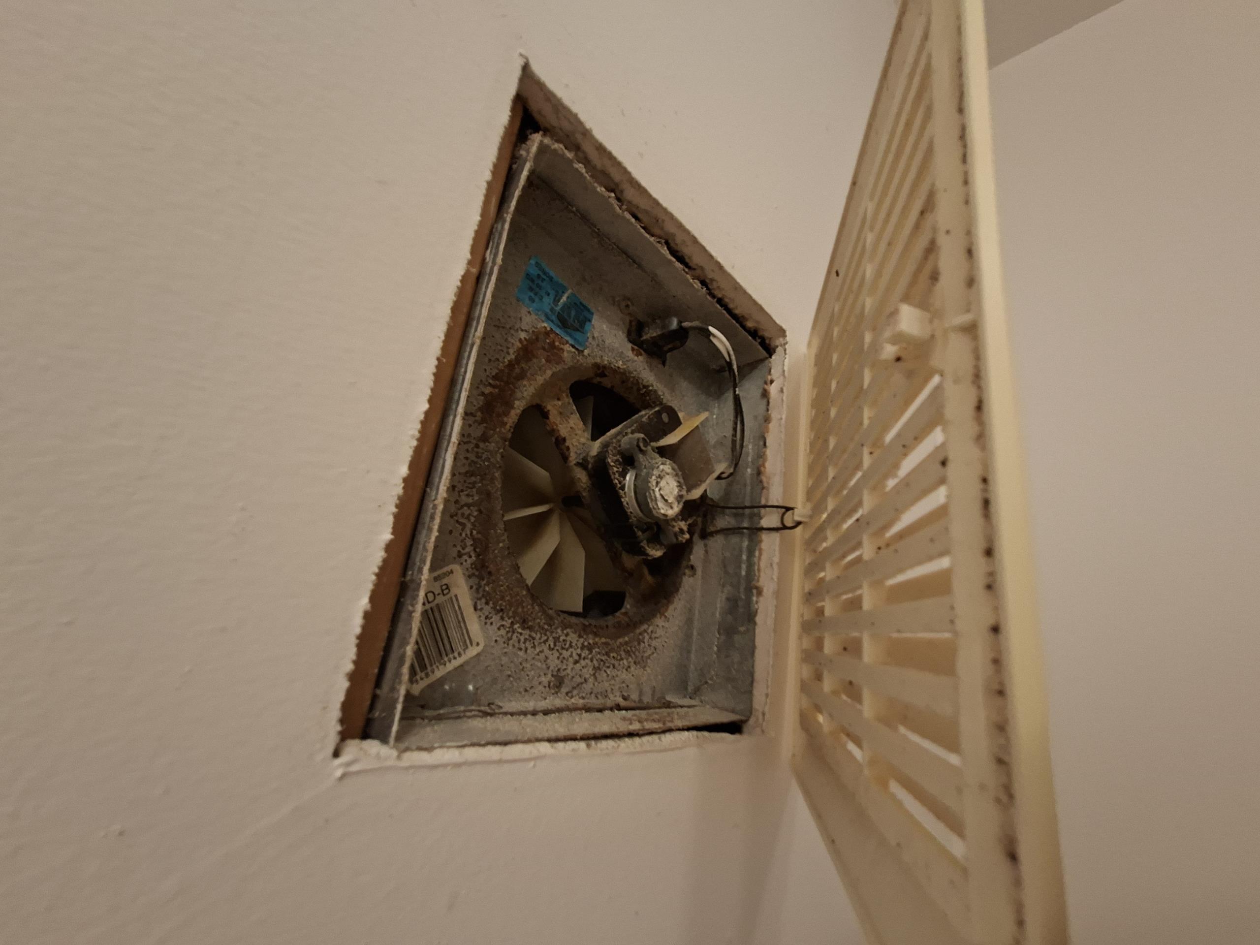 Replace GFCI and install Panasonic Whisper bathfan in foyer bathroom on the first floor. 

Called out today to look at replacing a bathfan and GFCI that had arc’d and had burnt some of the receptacle, both located in the front foyer bathroom. 

I also took a look at previously installed smoke detectors that had gone off over the weekend. Customer wanted us to check to make sure all smoke detectors were working correctly. I tested all of the smoke detectors and checked all of their wiring harnesses, and saw no issues. The downstairs detector stated it had previously detected smoke. We believe a foreign object had gotten into this detector, causing it to alarm.

Opening up the bathfan, I saw that the housing was significantly rusted and starting to fall apart. I gave solutions to replace the bathfan with a Panasonic Whisper fan and replace the burnt GFCI. Customer agreed to go forward with solutions and also purchased the Haas and Sons VIP Membership. 